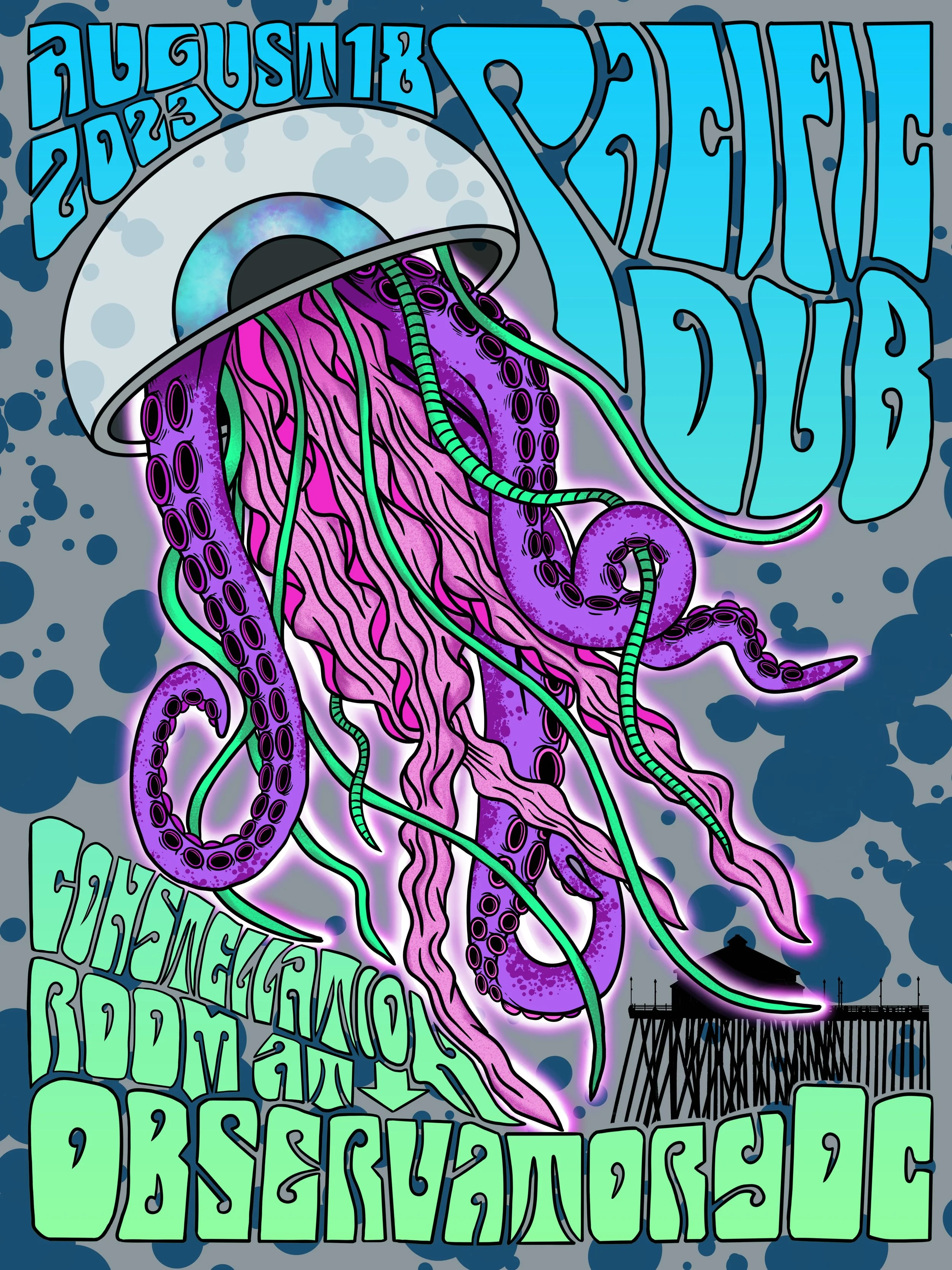 Pacific Dub, The Observatory OC, Santa Ana, CA 8/18/23 18"x 24"