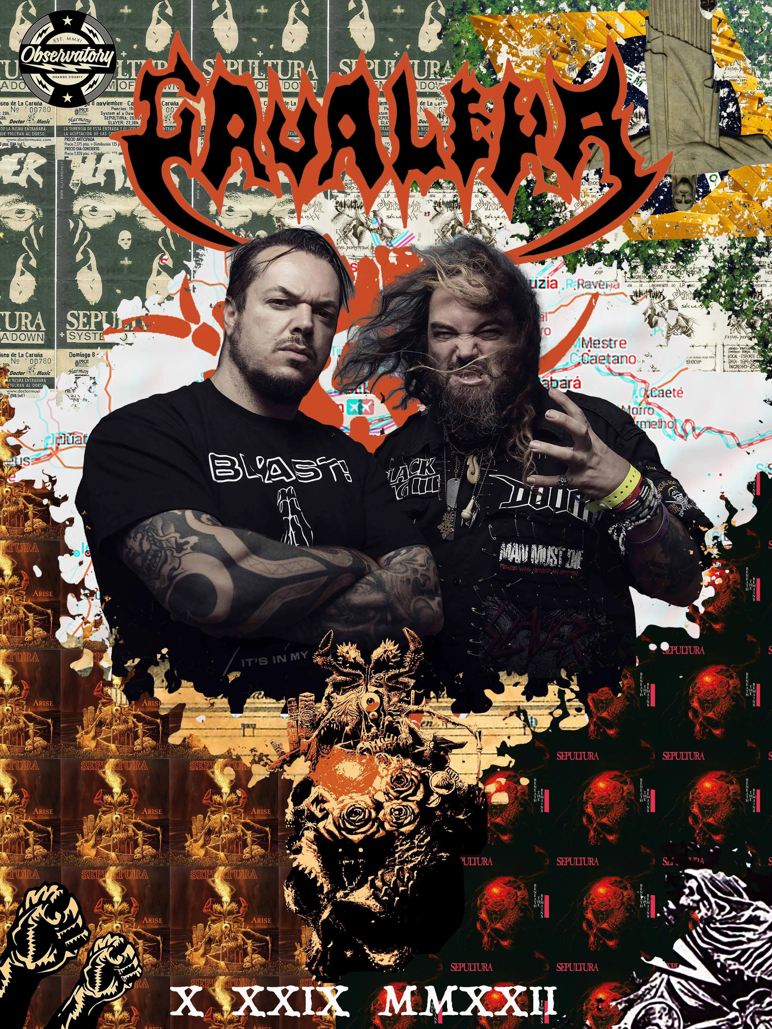 Cavalera, The Observatory OC, Santa Ana, CA  10/29/22
- Digital Collage, 18" x 24"