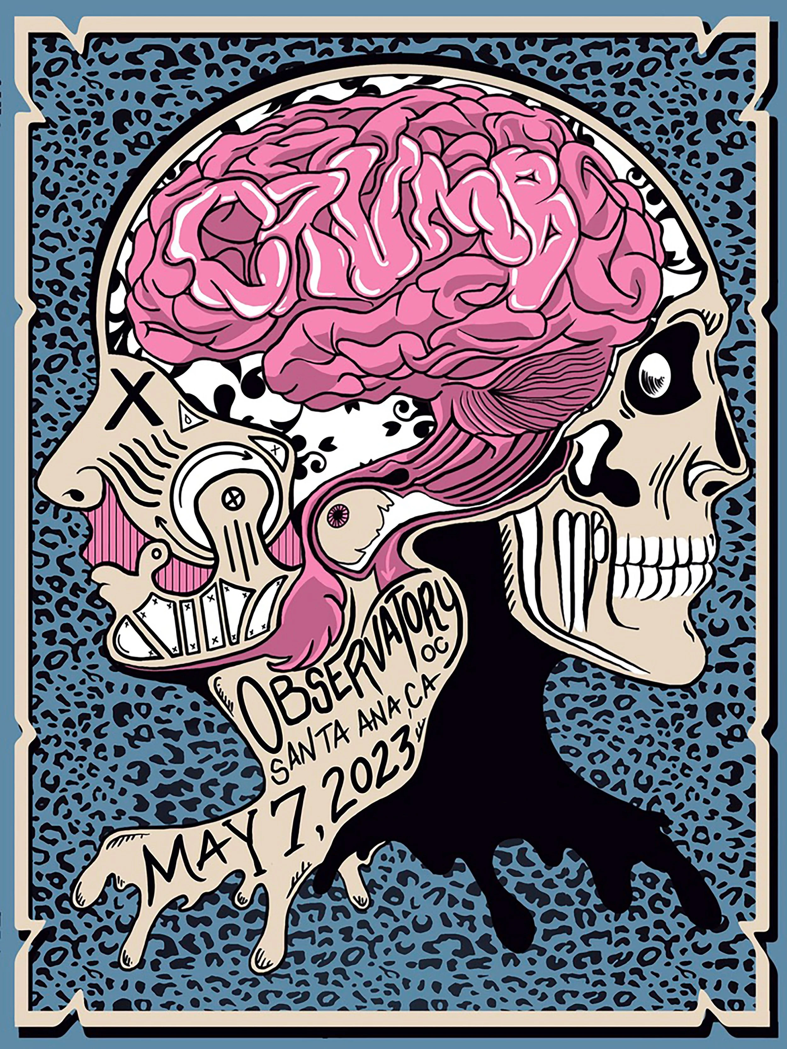 Crumb with Automatic, The Observatory OC, Santa Ana, CA  5/7/23,  18"x24"
-Blue Variant