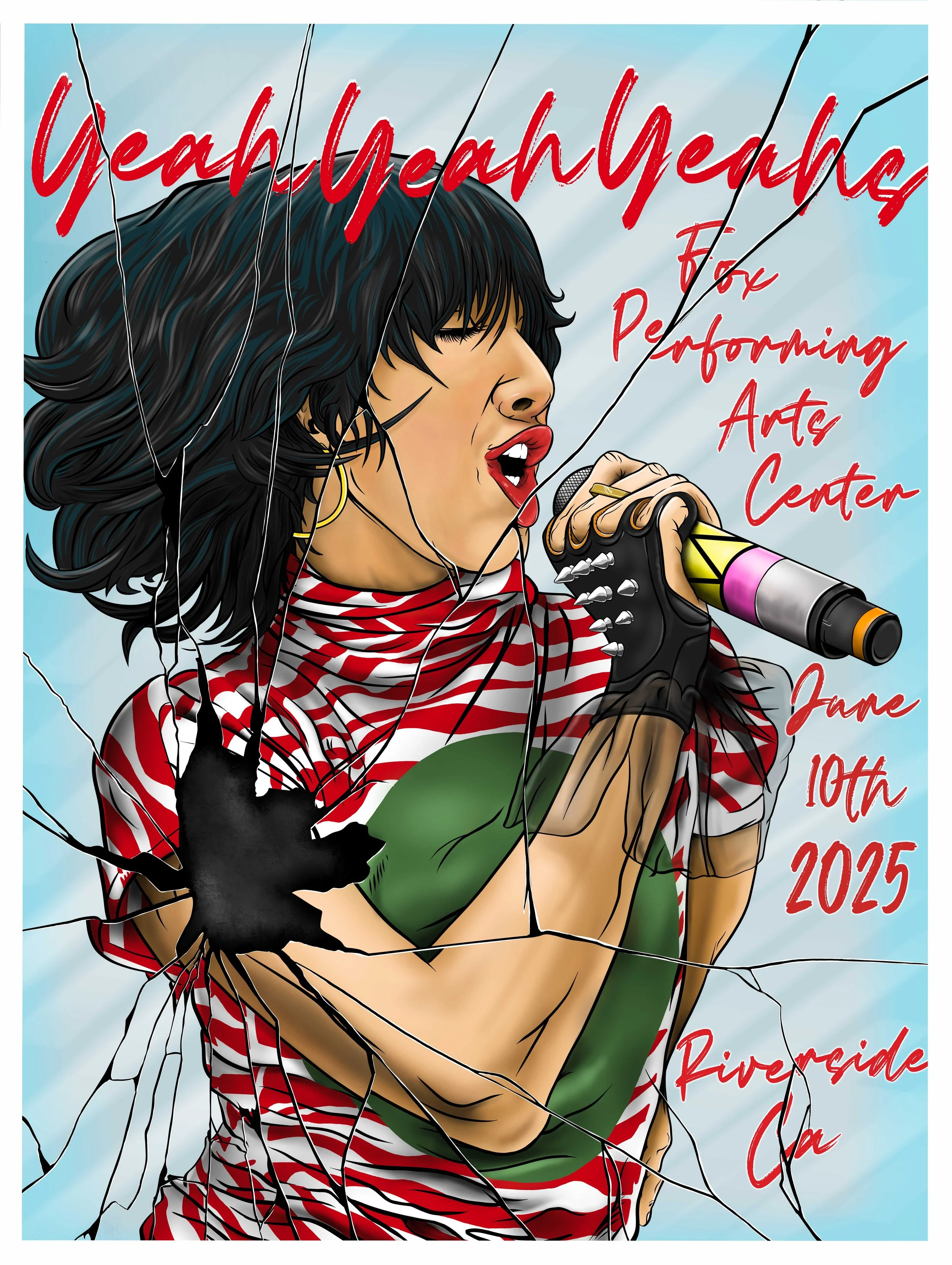 Yeah Yeah Yeahs, Fox Performing Arts Center, Riverside, CA, 6/10/25
 18"x 24"