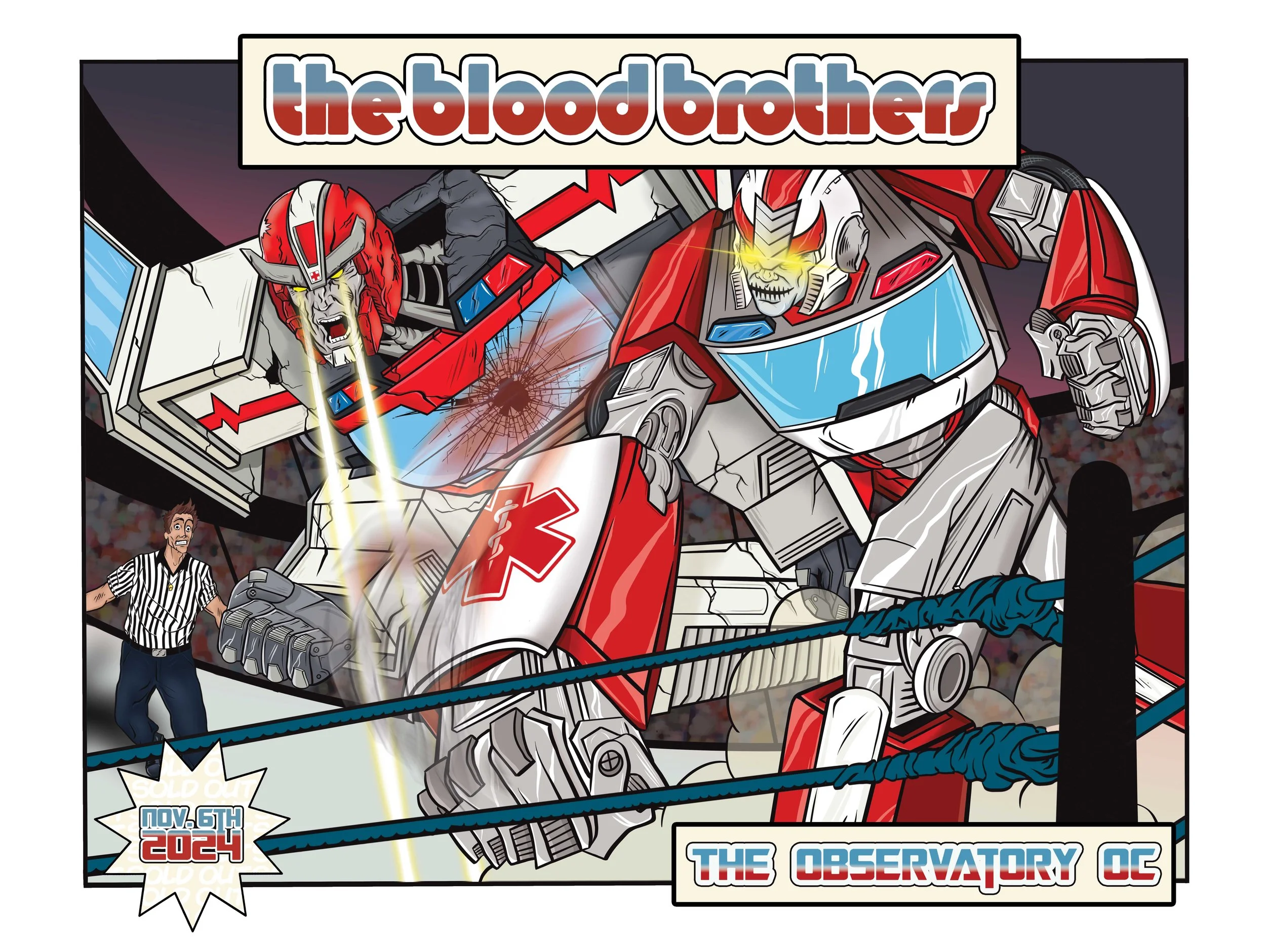 The Blood Brothers, The Observatory OC, Santa Ana, CA 11/6/24 
24" x 18"