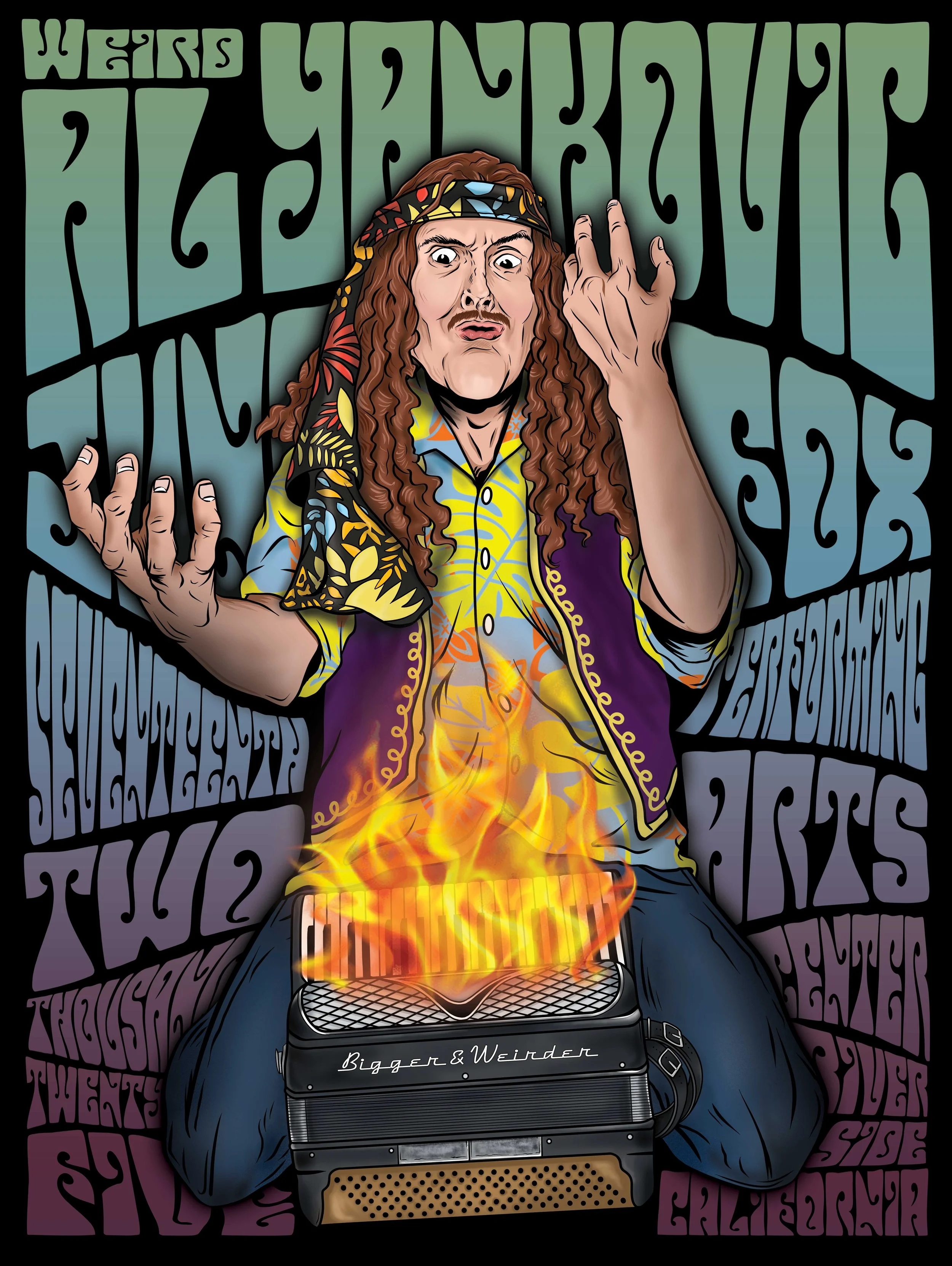Weird Al Yankovic, Fox Performing Arts Center, Riverside, CA, 6/17/25
 18"x 24"