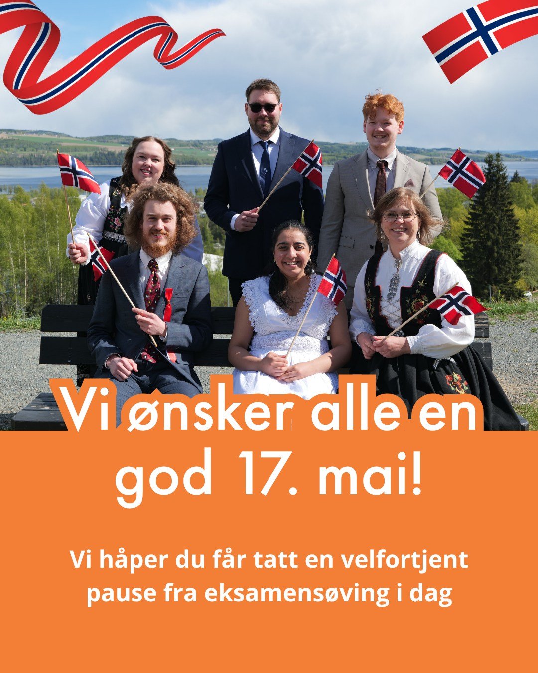 Vi &oslash;nsker dere alle en god 17.mai!🇳🇴
Og vi h&aring;per du f&aring;r tatt en velfortjent pause fra eksamens&oslash;ving i dag.
Og har ellers en like god dag som vi hadde p&aring; fotoshoot😅

Gratulerer med dagen!