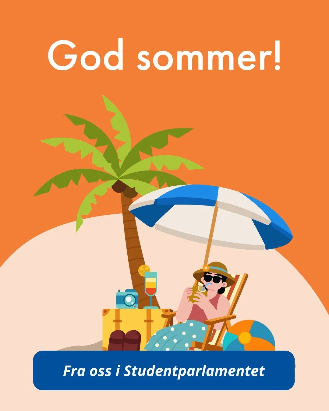 I dag er siste eksamensdato for dette semesteret, og med det vil vi i Studentparmalentet &oslash;nske deg en god sommer hva enn det m&aring;tte by p&aring;🌞

Forvel til dere som er ferdige med studiene og vi ses igjen til dere som fortsetter👋

-- E