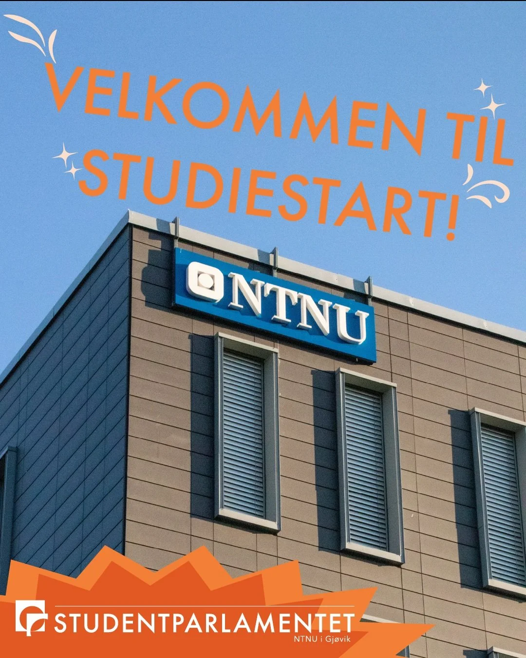Velkommen til studiestart, til alle nye og fortsettende studenter ved @ntnugjovik 🎉👏

H&aring;per du er klar for @fadderukagjovik!🔥 
.
.
.
#ntnu #ntnugj&oslash;vik #velkommen #studiestart #studiestartntnu