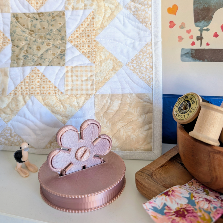 Delia of A Stitch Is A Stitch Quilt Co. on Millie & Bun Designs Five Favs blog