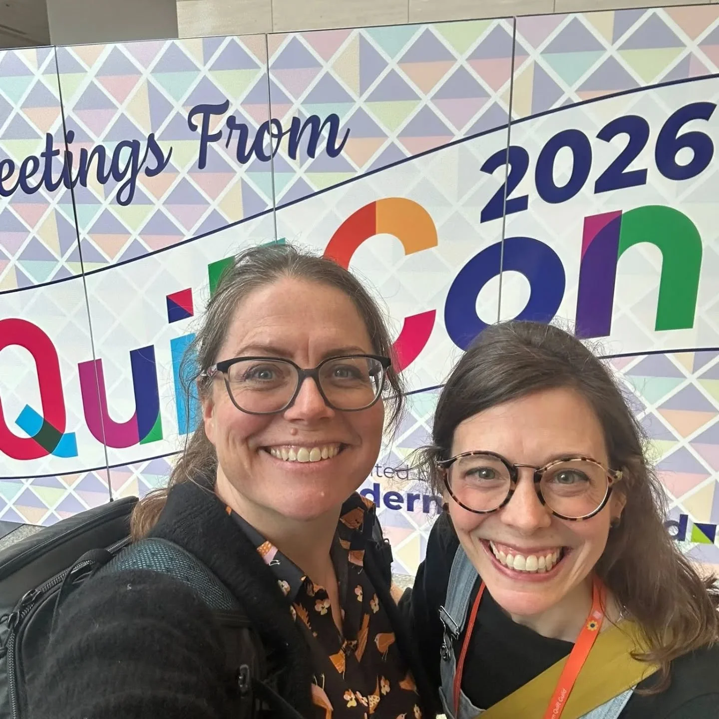 #quiltcon2026 Day 1!

Meeting old friends! Meeting new friends! Classes! Extreme overstimulation!! So much overwhelming fun 😁 Here a just a few first day snaps:

1. Love spending time with fellow trans-atlantic traveller @scandiquilts 
2. Amazing sk