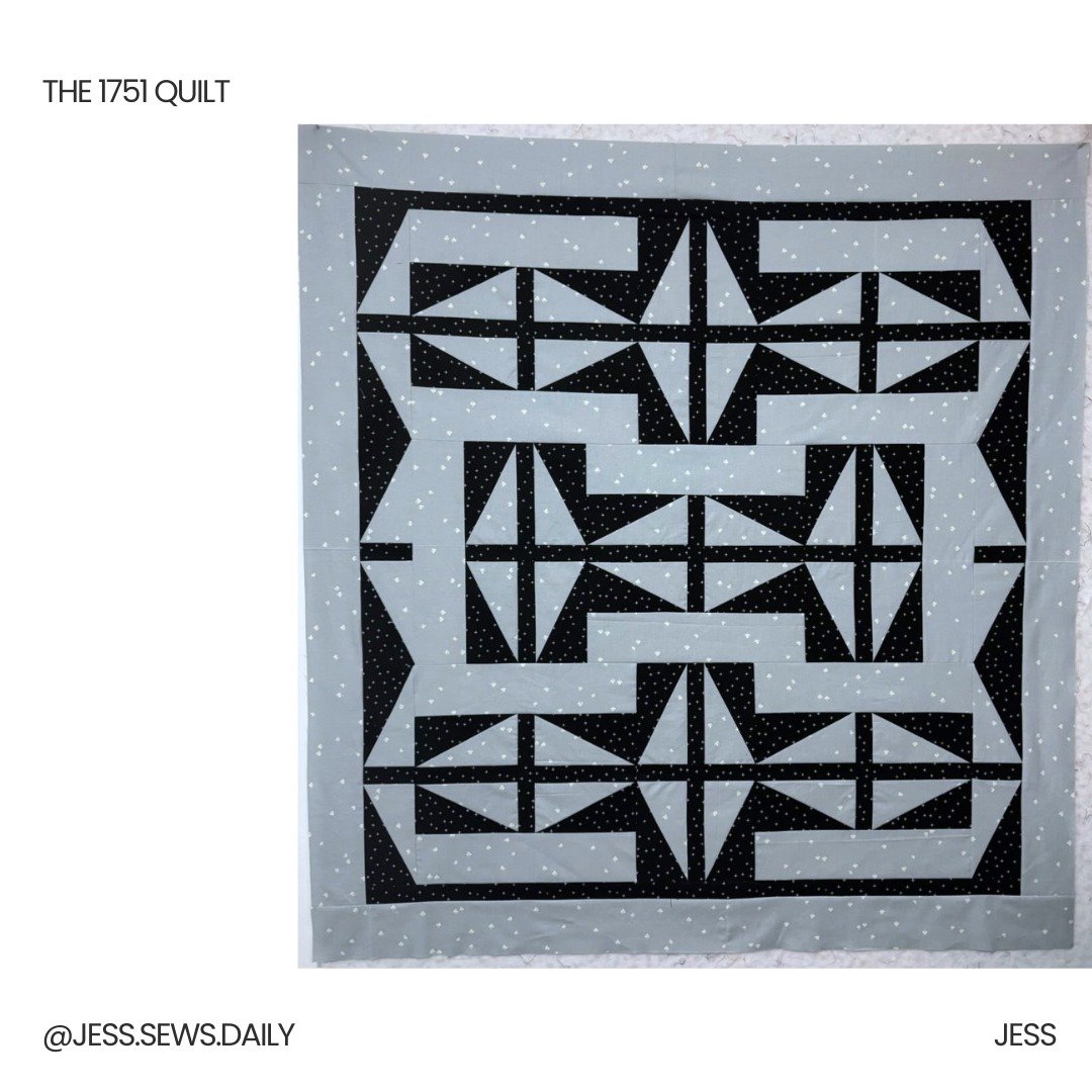 I&rsquo;m pleased to show off another Lap sized version of The 1751 Quilt, this one from Jess @jess.sews.daily ! Jess tested out my very first pattern and hasn&rsquo;t stopped since! She is a speed queen, and I&rsquo;m always totally shocked how quic