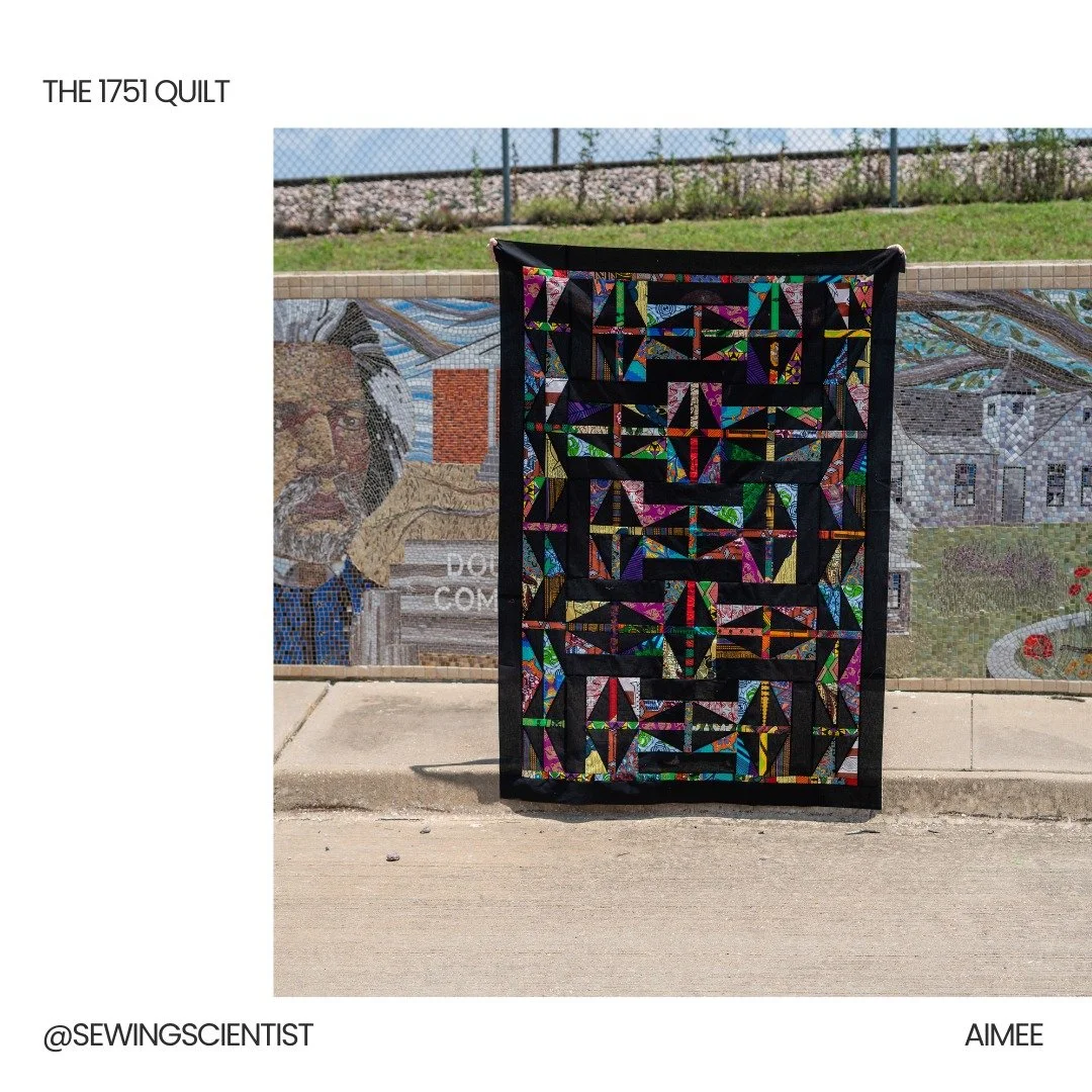 This one stopped me in my tracks 🤩 I am delighted to share this 1751 Quilt from Aimee @sewingscientist . When Aimee mentioned that she would like to make this quilt scrappy with Ankara, Kente, and other African print fabrics, I was so excited to see