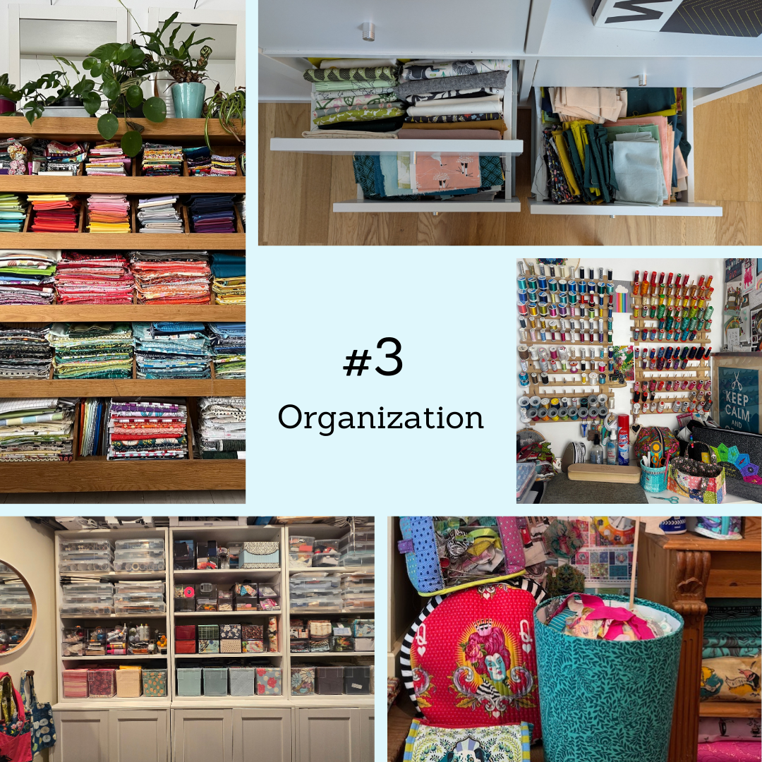 Millie & Bun Design's Five Favs round up from 2025 includes the number 3 most talked about item in the designer's sewing space, organization.