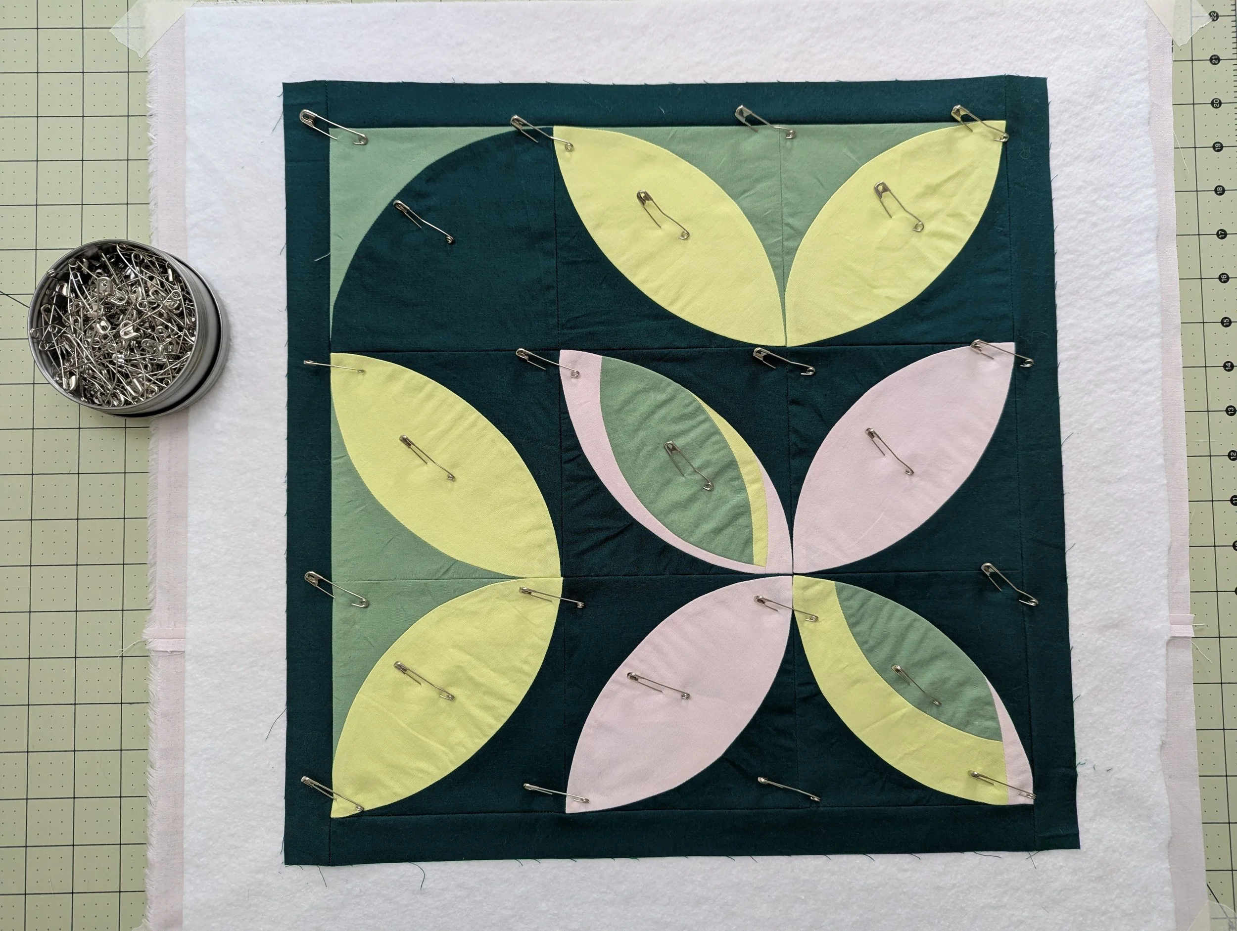 Basting The 5759 Block Pillow