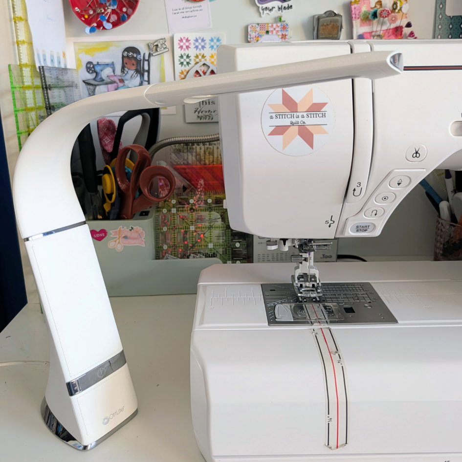 Delia of A Stitch Is A Stitch Quilt Co. on Millie & Bun Designs Five Favs blog