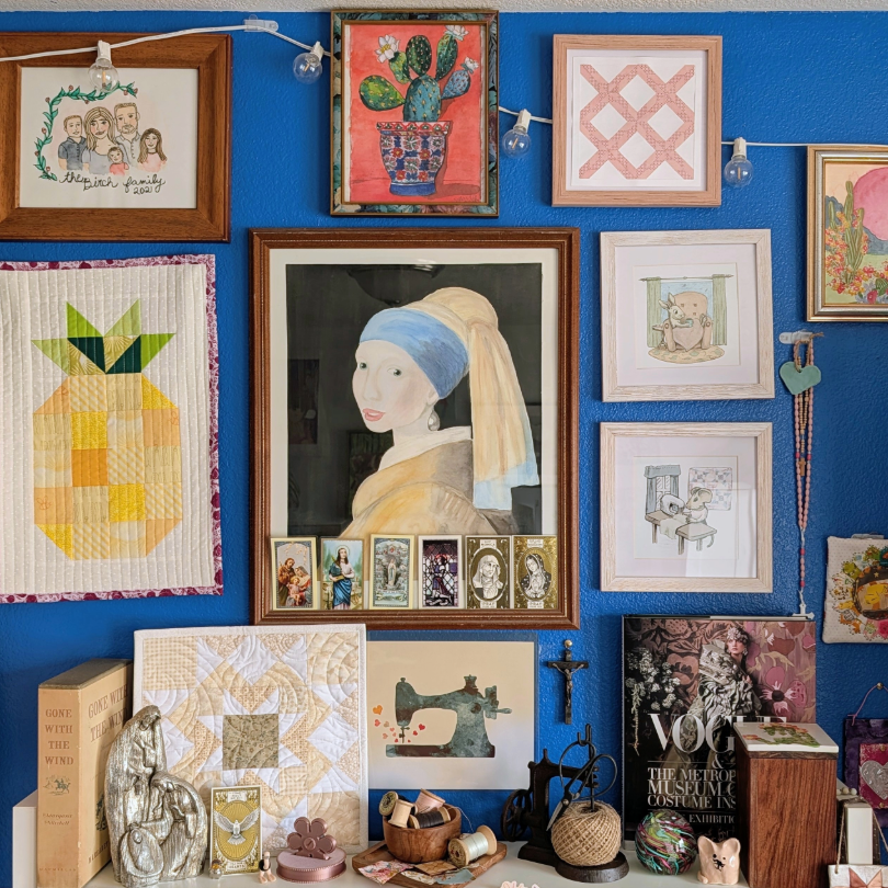 Delia of A Stitch Is A Stitch Quilt Co. on Millie & Bun Designs Five Favs blog