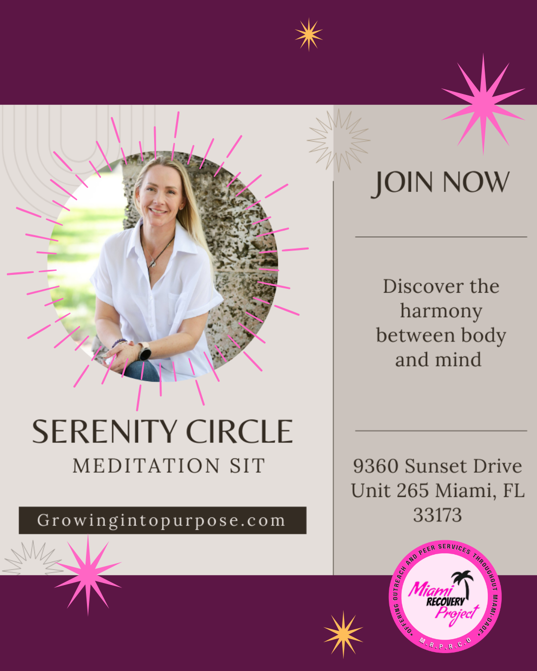 Meditation Meeting - Serenity Circle  (Copy)