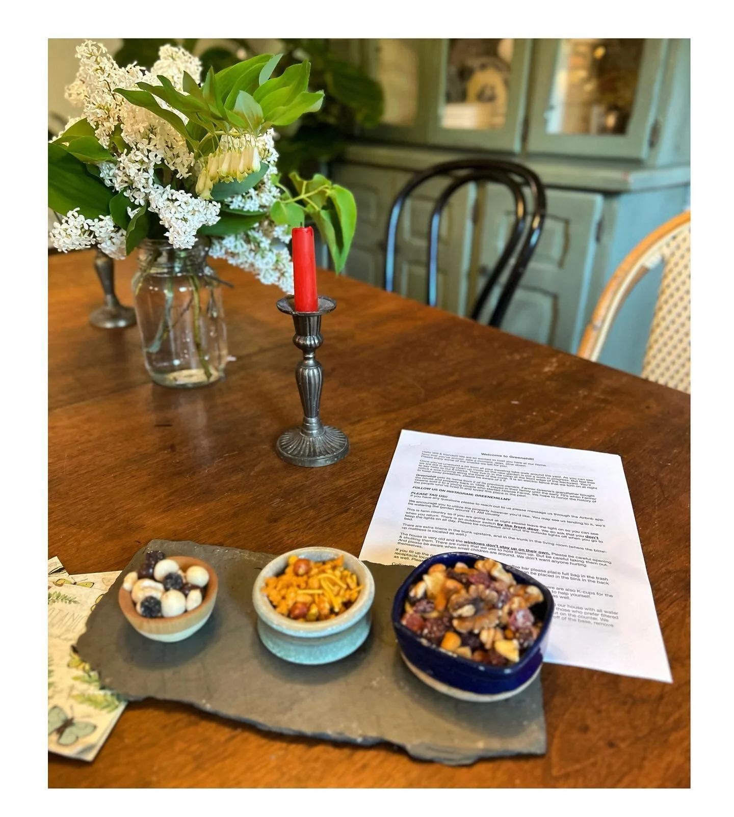 Welcome snacks for first guests of the season! We can&rsquo;t wait to host you! @greenehillmv #greenehillmv #marthasvineyard #vacationrental #airbnb #airbnbhost #vrbo #vrbohost