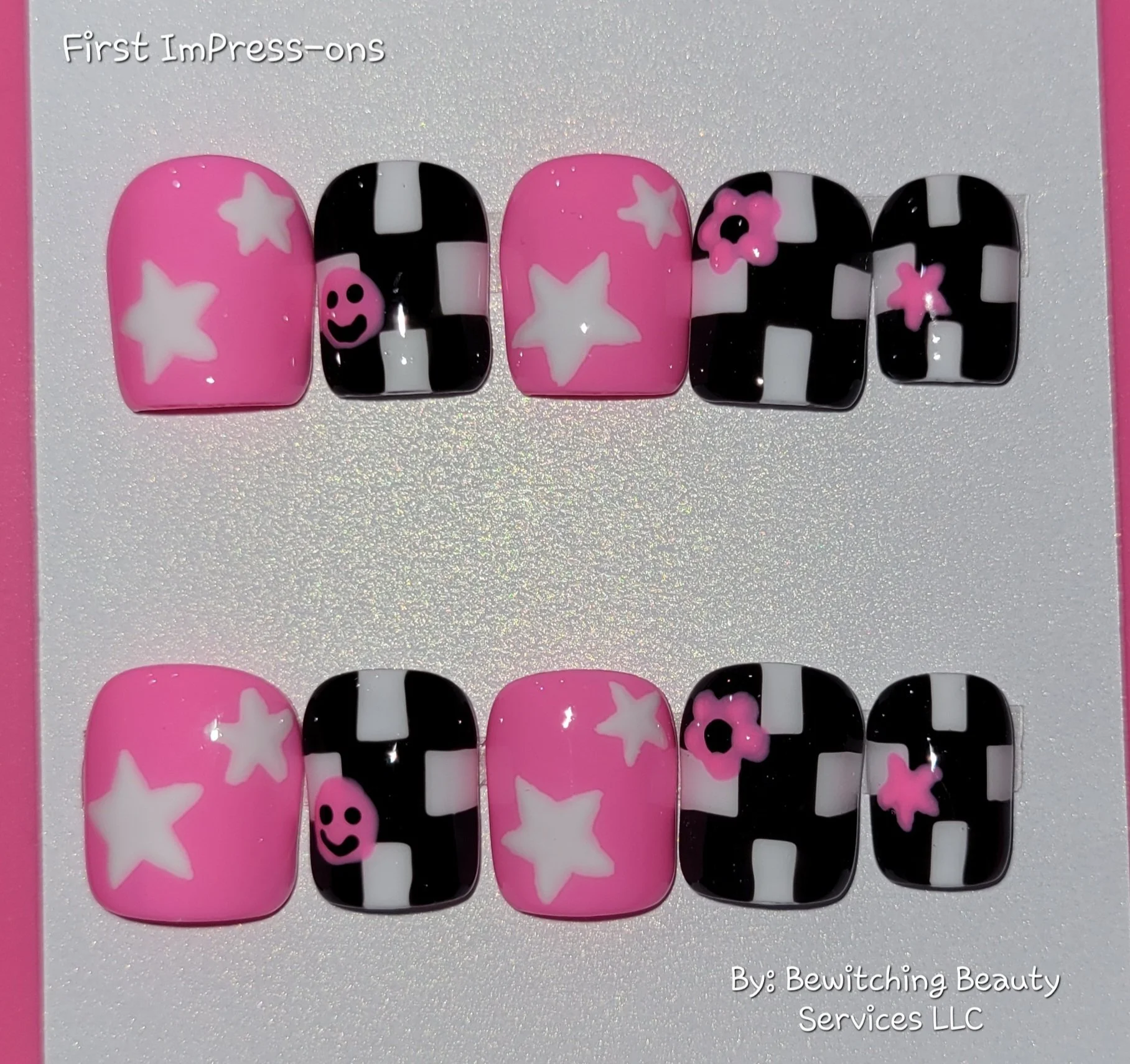 Pink/Black Y2K style set