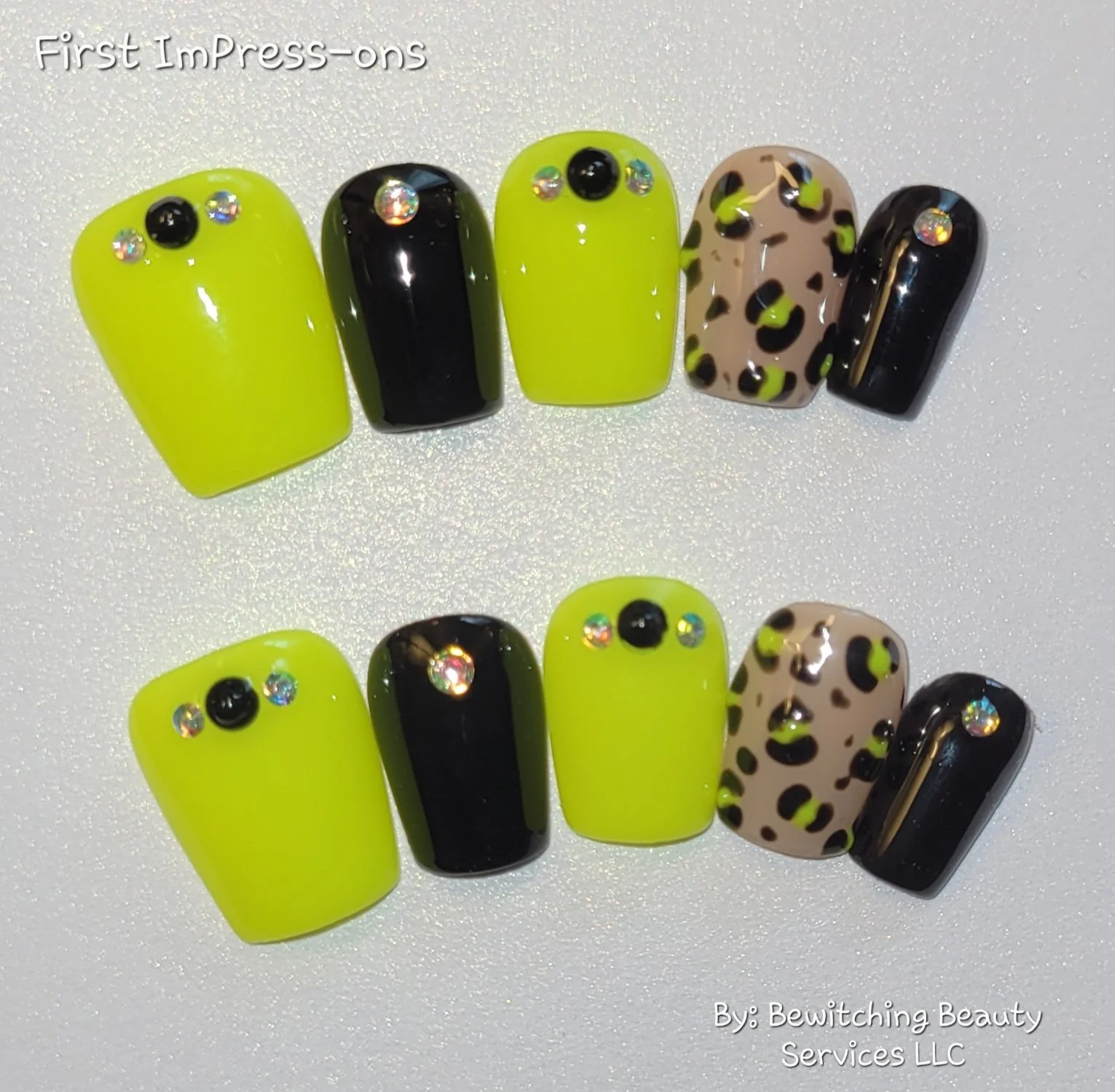 Neon yellow Leopard set