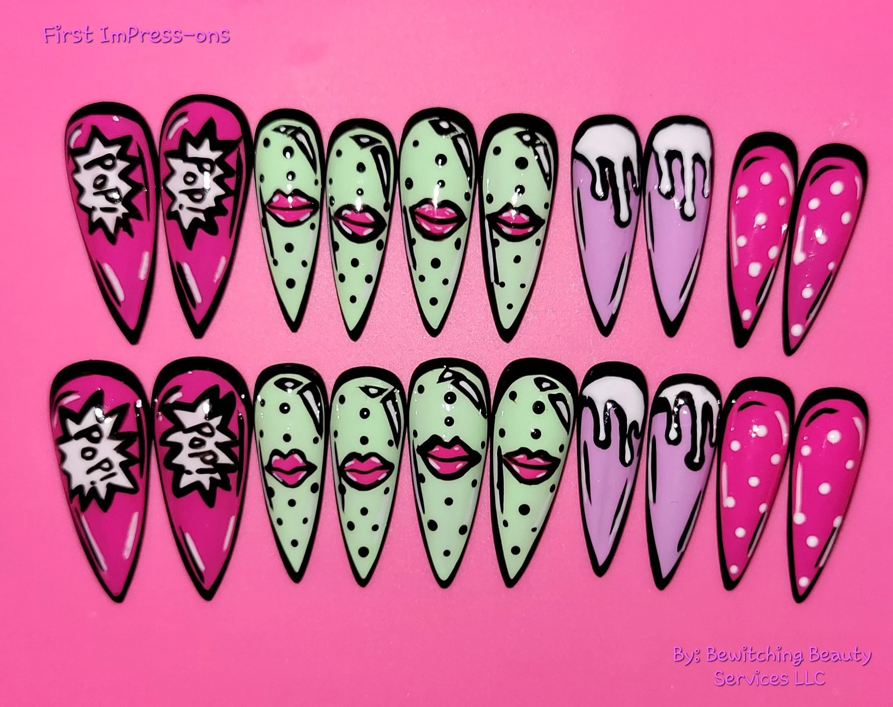 Long stiletto Popart