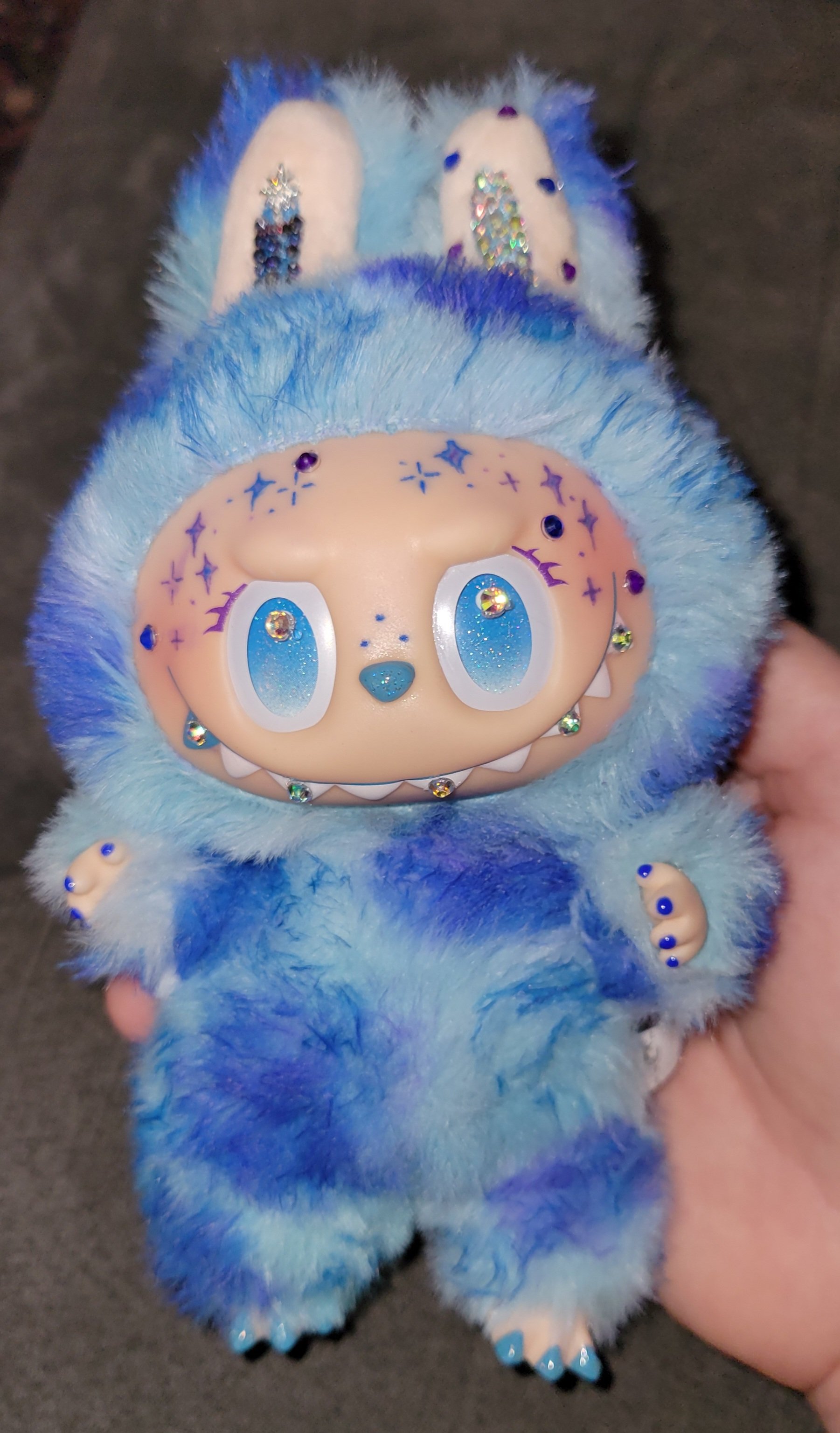 Custom galaxy blue Labubu