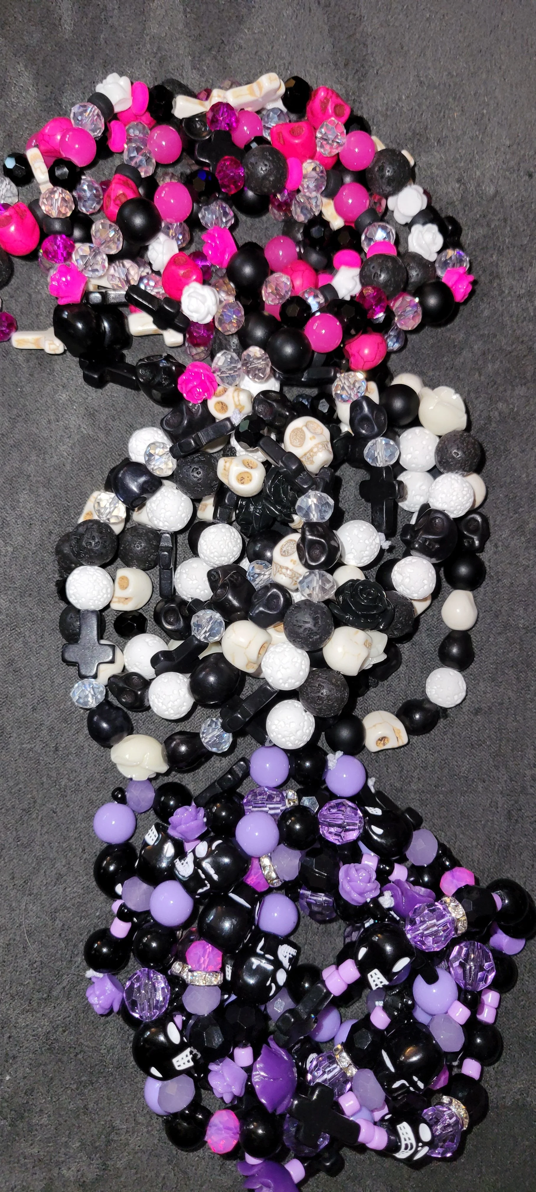 Goth Bead Bracelets