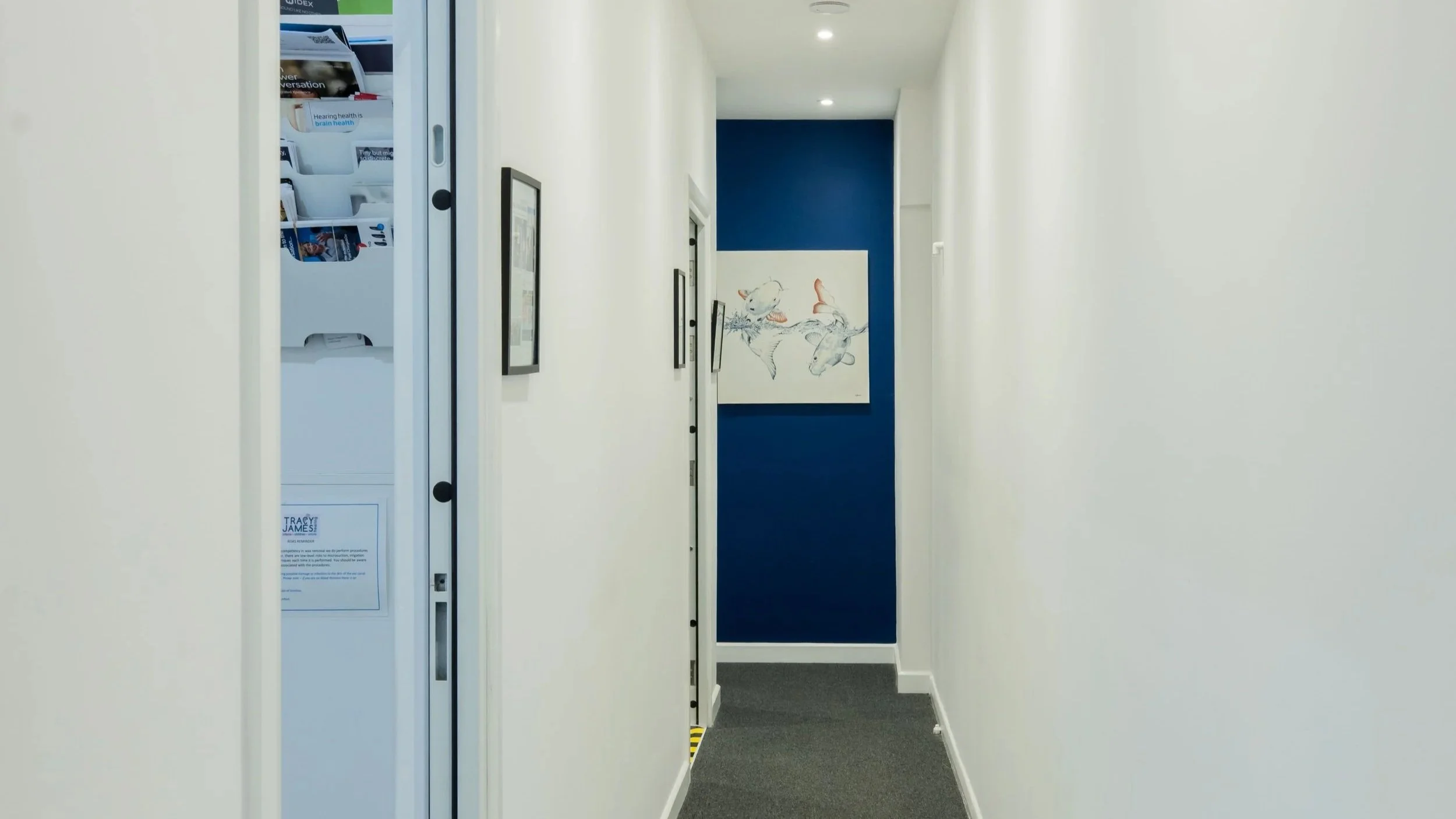 Tracy James Hearing Clinic Hallway