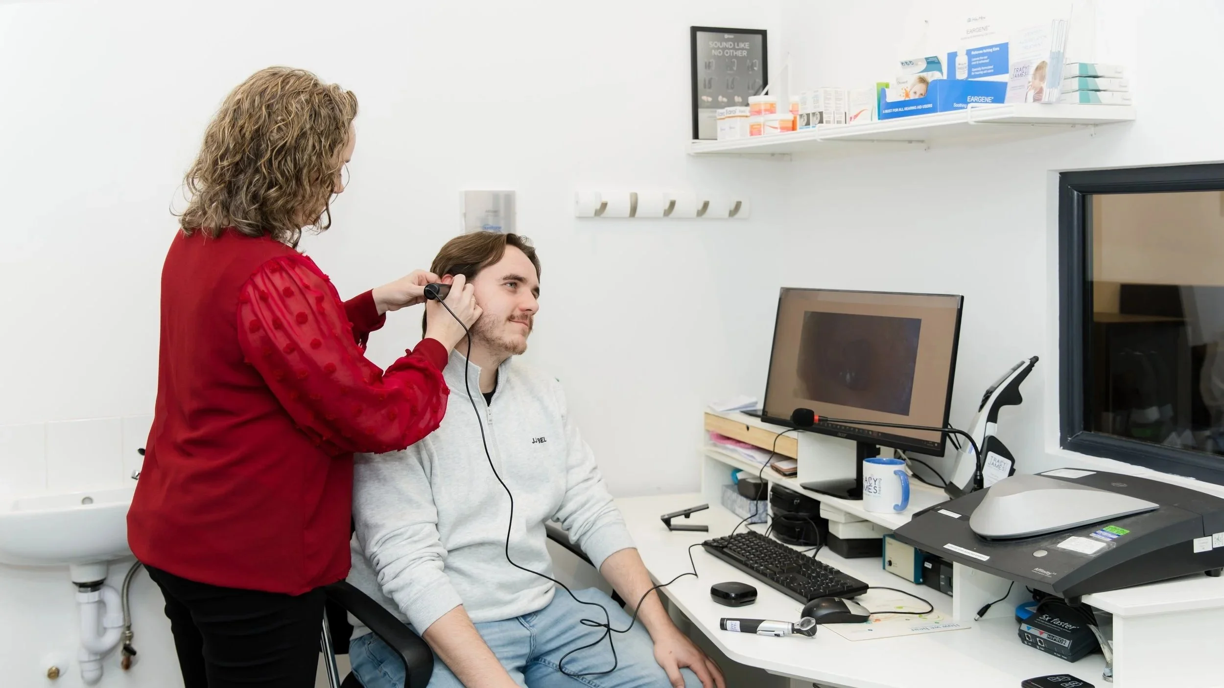 Tracy James Hearing Clinic Hearing Aid Fitting Young Adult