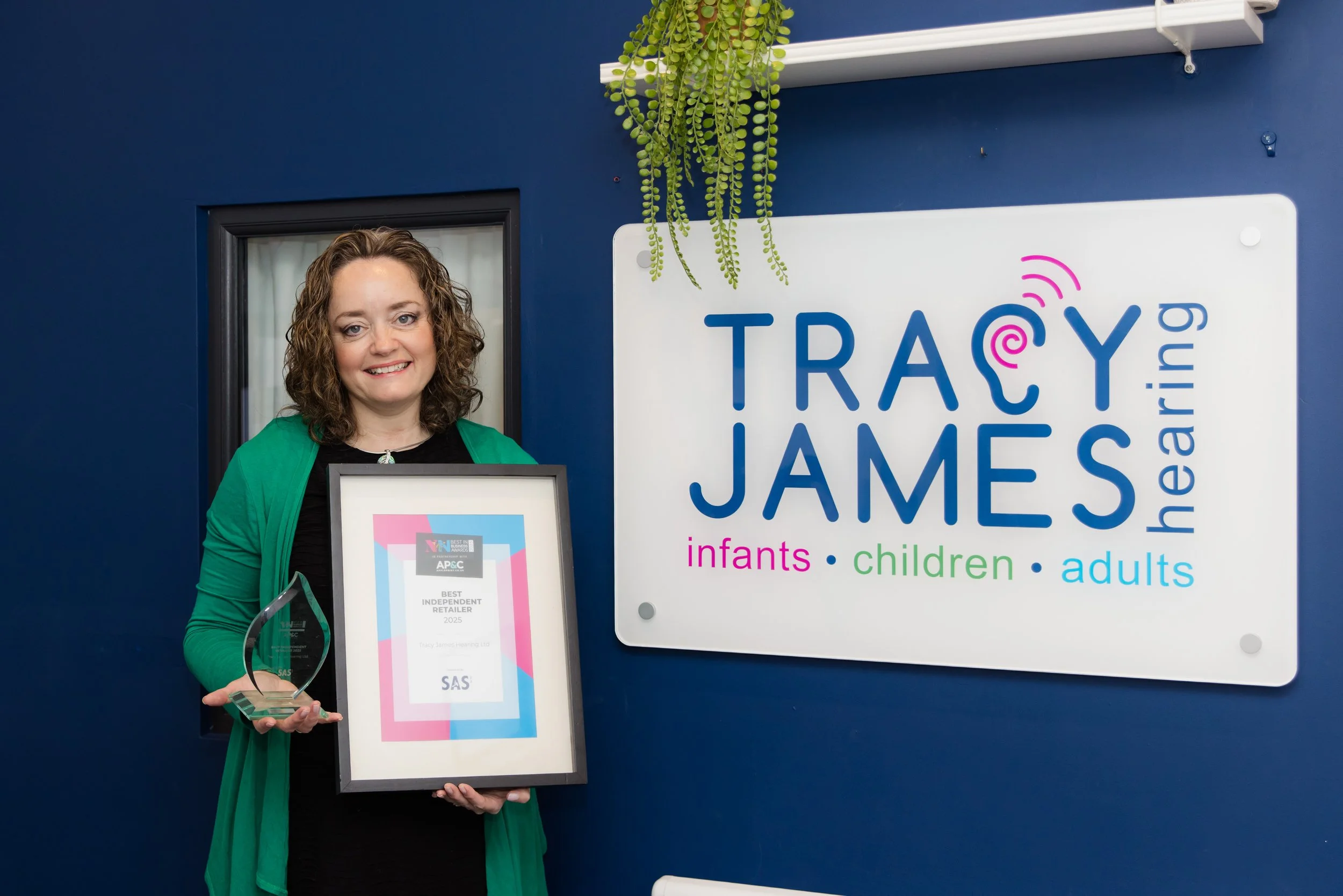 Tracy James Hearing Best in Business Best independent Retailer