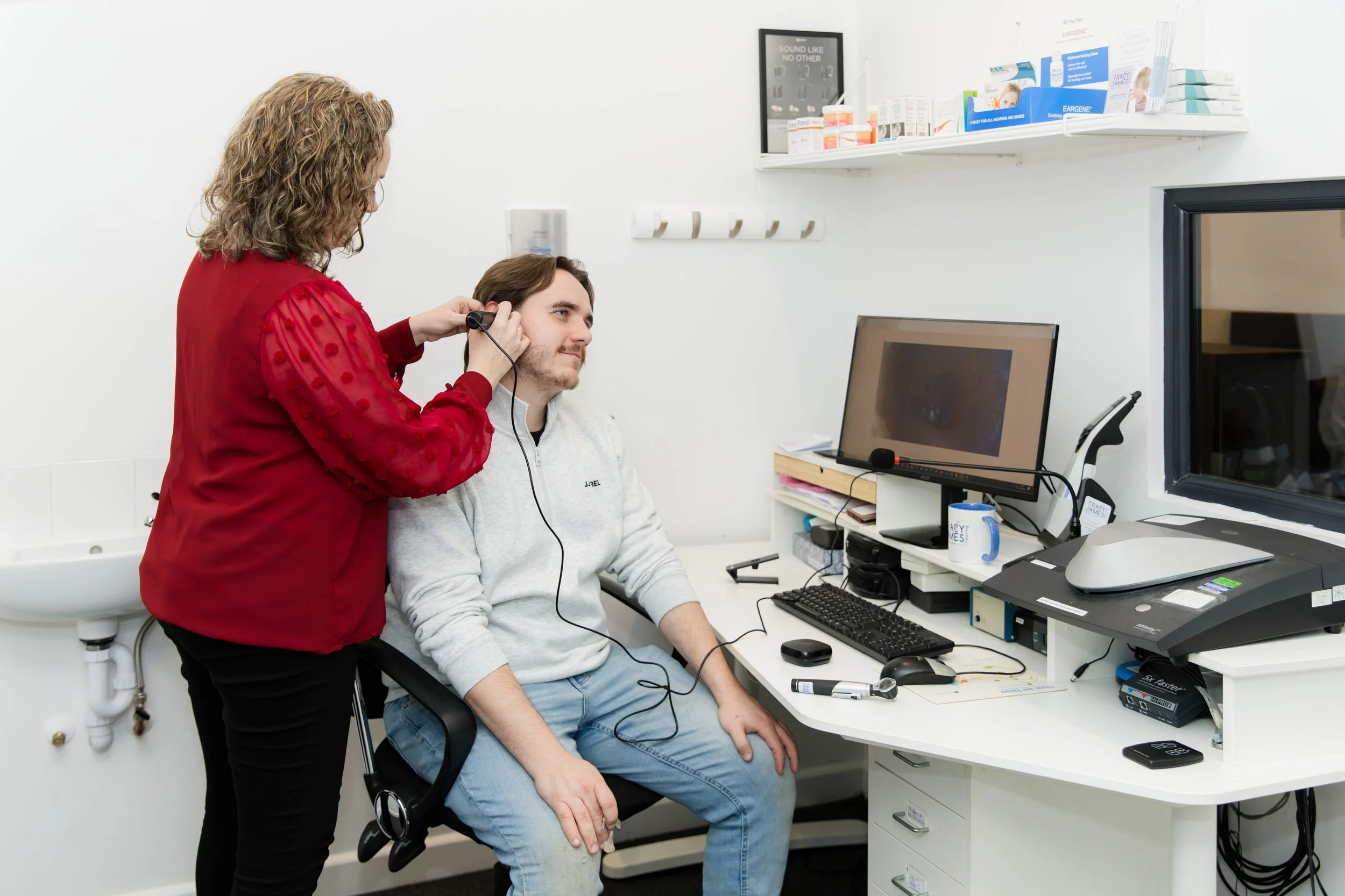 Tracy James Hearing Clinic Hearing Aid Fitting Young Adult