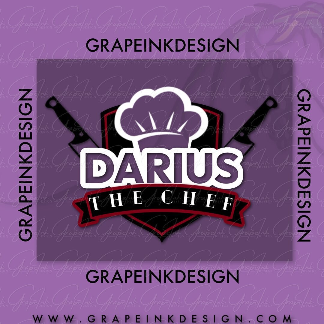 Logo design x @darius_thechef 👨🏾&zwj;🍳🥘 #Grapeinkdesign #blackowned #clientlove #smallbusiness #creativeprenuer