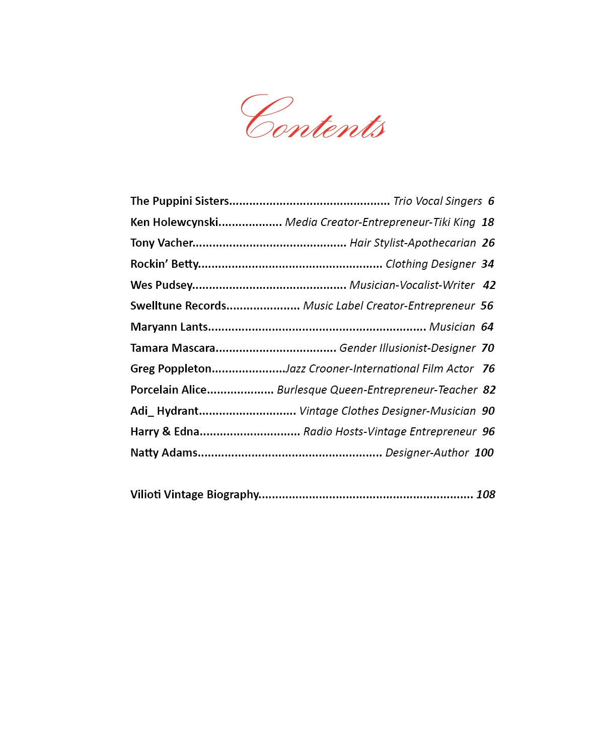 eBook: Vilioti Vintage | Vol. 2 Content