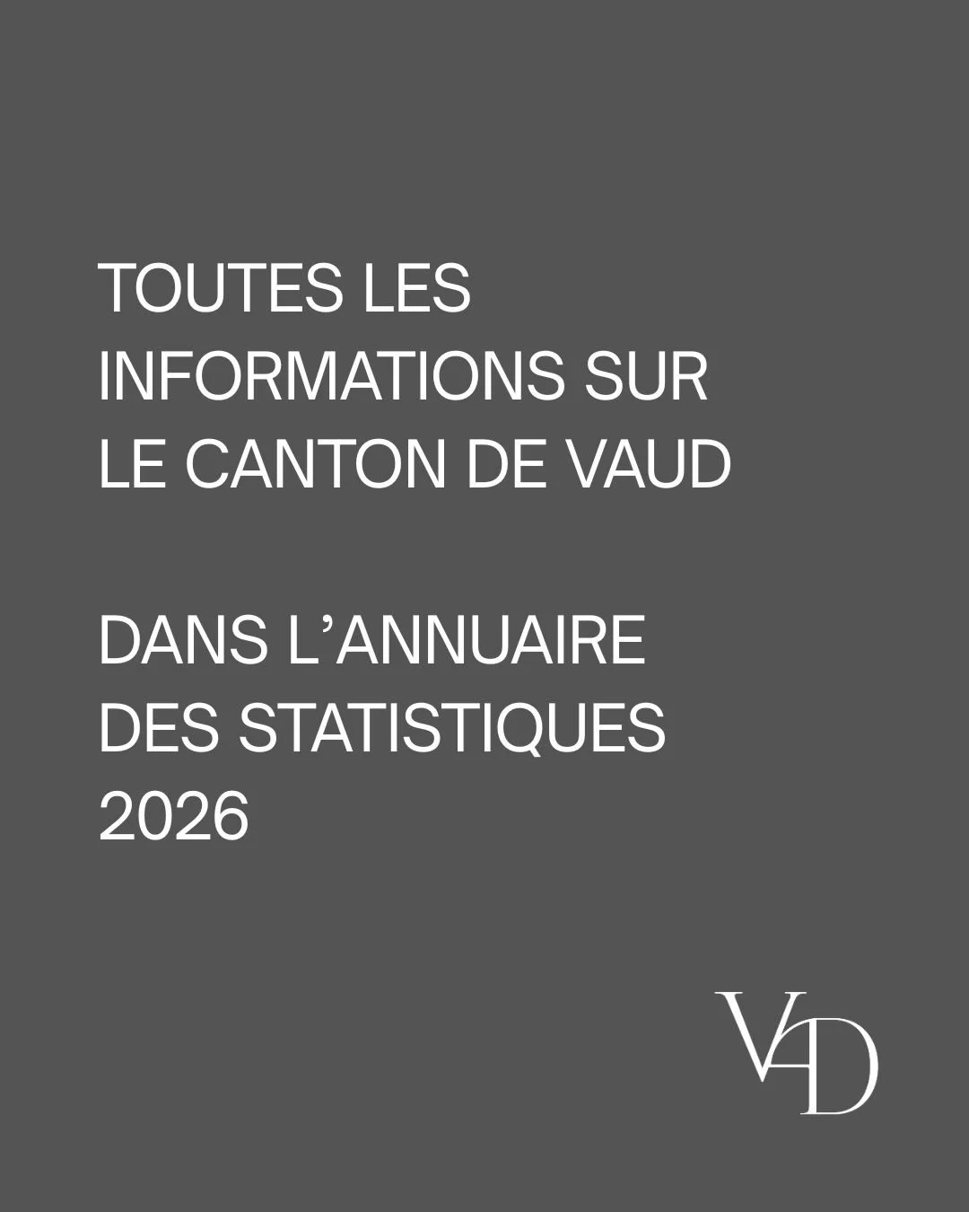 Je suis tr&egrave;s fi&egrave;re de pr&eacute;senter l&rsquo;Annuaire statistique 2026 du canton de Vaud 📘

☝🏽Derri&egrave;re chaque chiffre, il y a un travail rigoureux, patient et passionn&eacute;.

💎Les statistiques ne sont pas de simples donn&