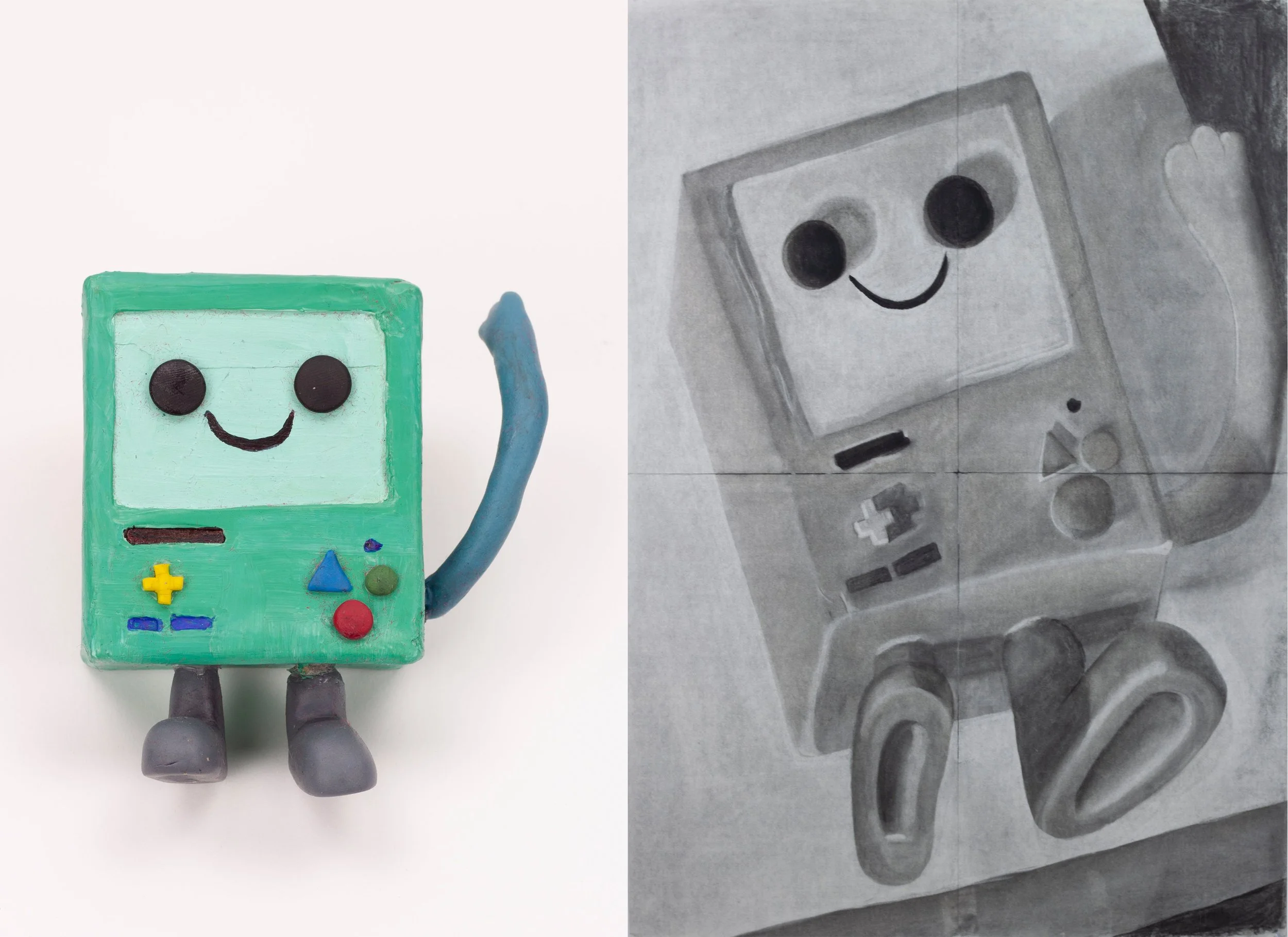 BMO Sculpture & Charcoal on Paper 3' x 5'