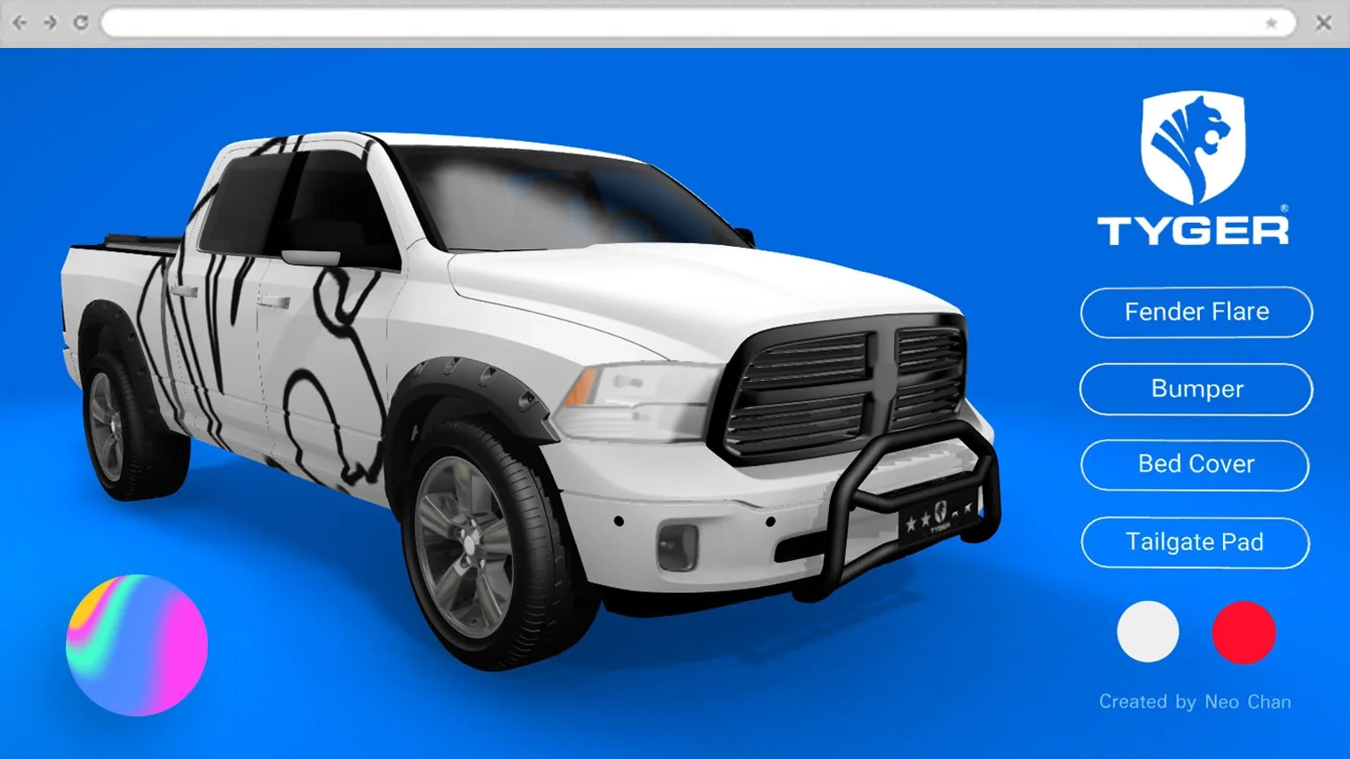 【Web 3D】Interactive 3D Product Configurator - TYGER Auto