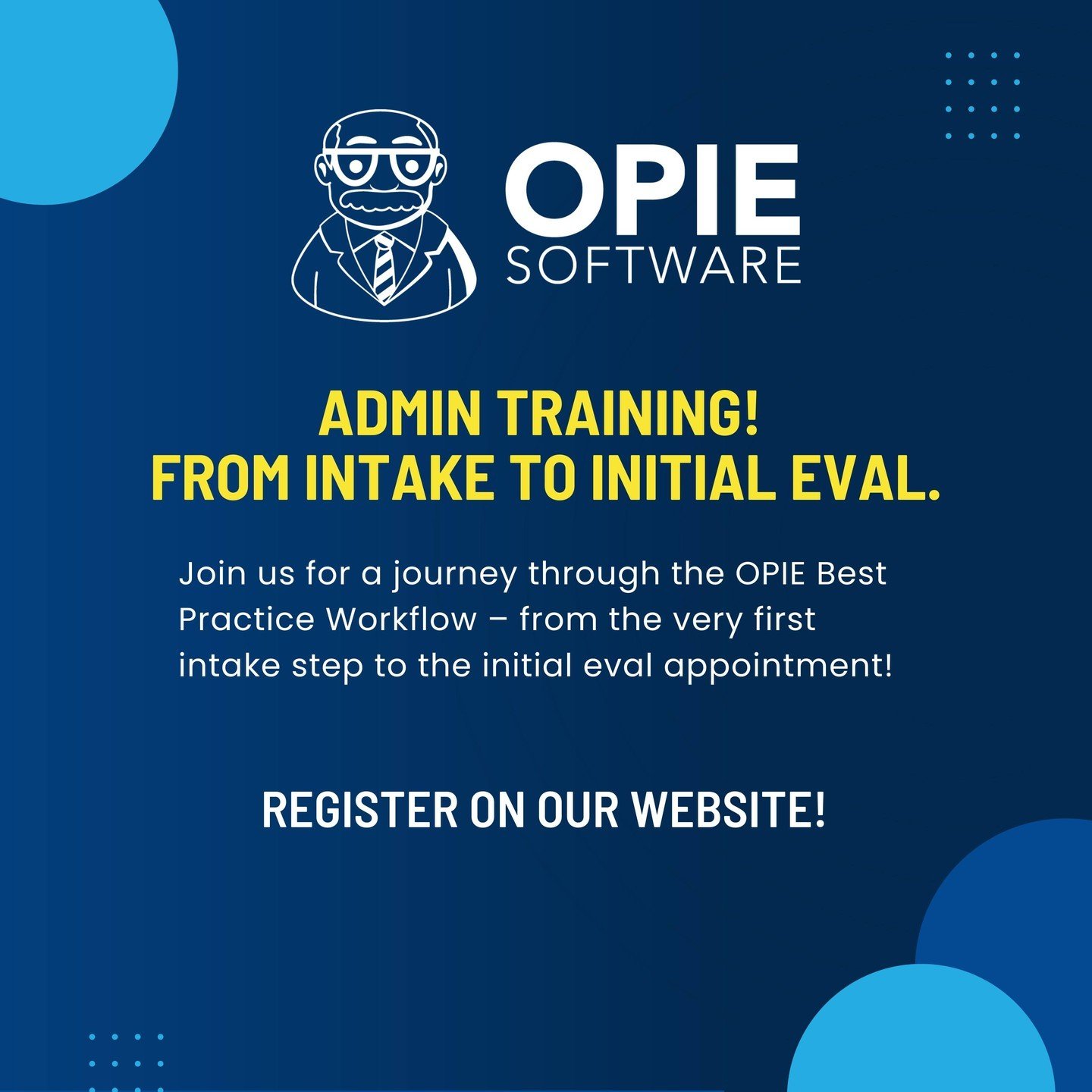 🌟 Dive into the Ultimate OPIE Experience! 🌟

Join us tomorrow, May 15, for an electrifying journey through the OPIE Best Practice Workflow &ndash; from the very first intake step to the eagerly anticipated Initial Eval appointment! 💥

🎯 Discover 