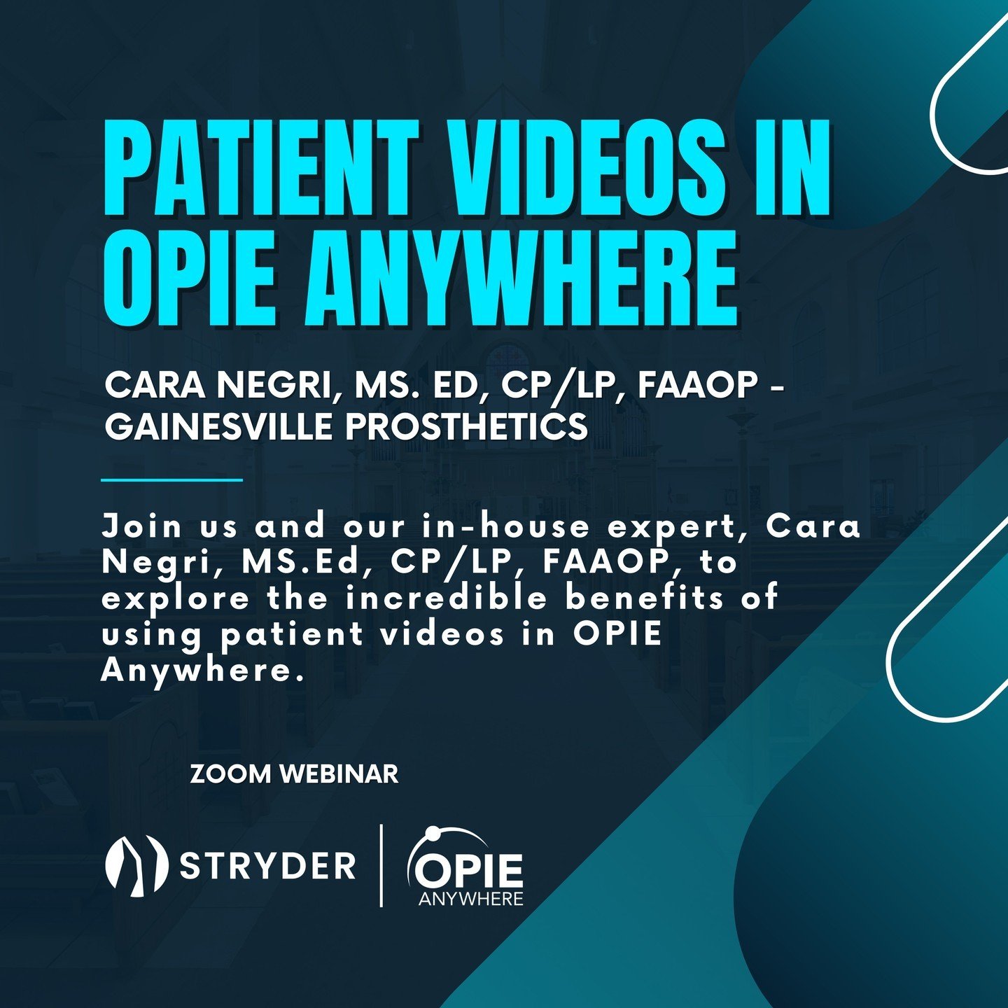 🎥 Unlock the Power of Patient Videos in OPIE Anywhere! 🌟

Join us and our in-house expert, Cara Negri, MS.Ed, CP/LP, FAAOP, tomorrow, May 23, to explore the incredible benefits of using patient videos in OPIE Anywhere.

- Say goodbye to toggling be