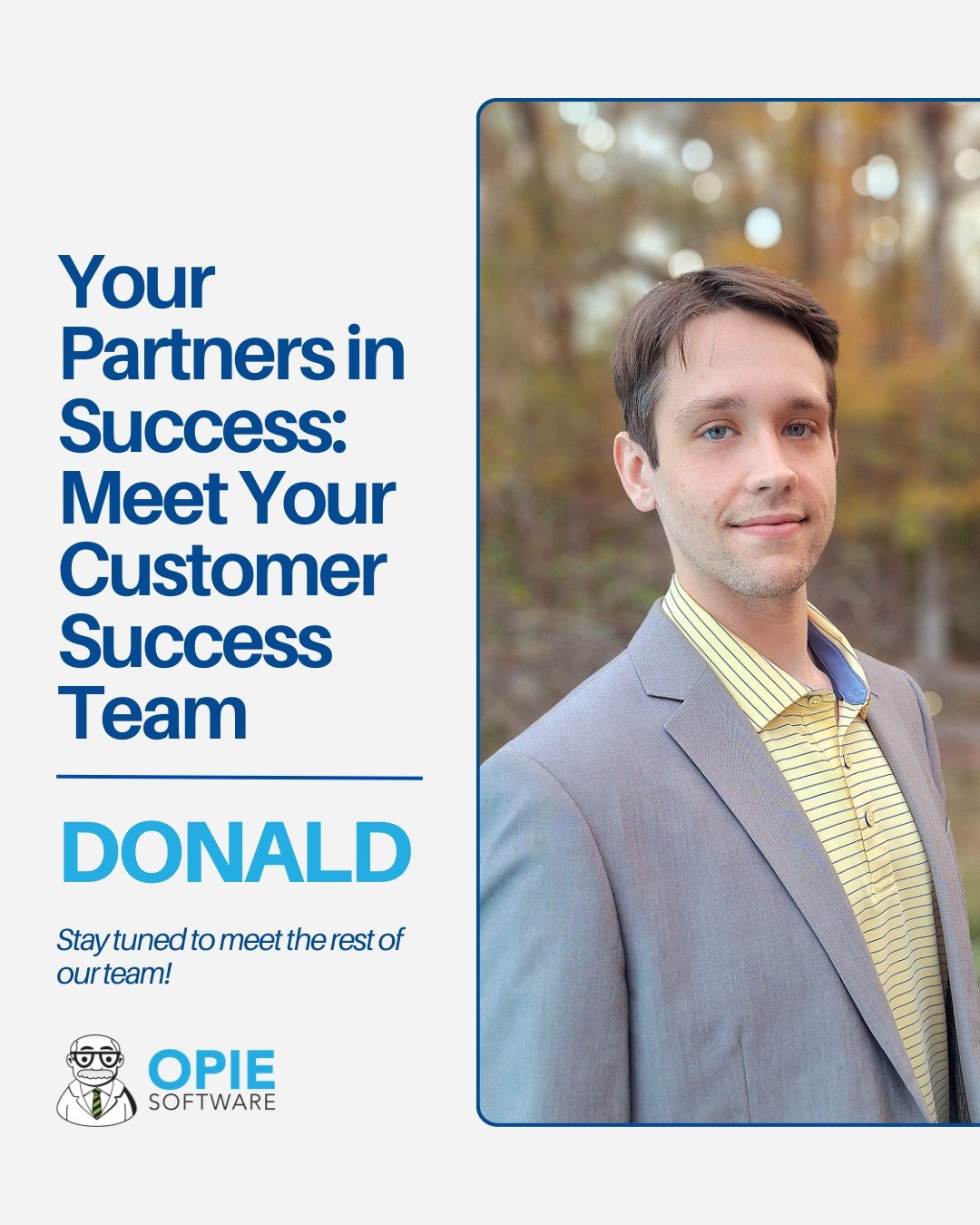 Say hello to Donald, one of our rockstar Customer Success Managers!
Knowledgeable and resourceful, Donald empowers clinics to make the most of their OPIE tools.
With over 8 years in customer-focused positions, Donald knows how to simplify the compl