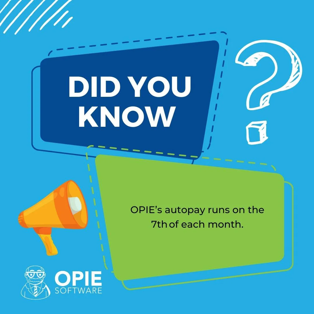 Did you know OPIE&rsquo;s autopay runs on the 7th of each month. Giving you time to review your invoice before payment is processed. 

Don&rsquo;t have an MyAccount? Sign up for free using your email address to unlock a suite of convenient features b