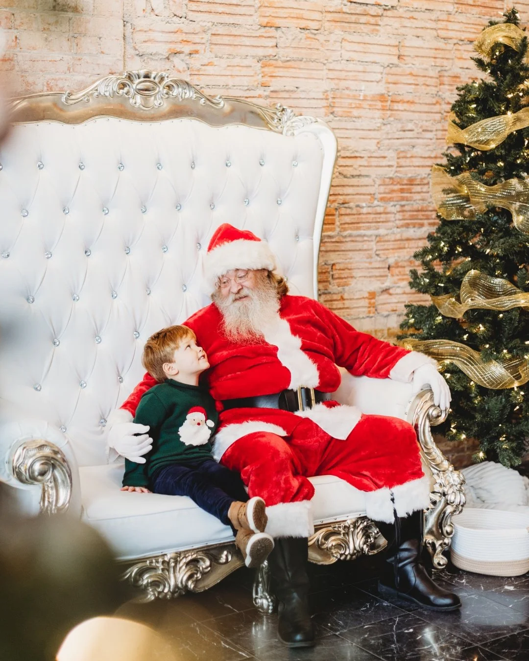 due to the fact that our daughter is insanely inquisitive, I came up with the wildest story explaining how I was able to get Santa to come to Hutchinson, from the North Pole, in December (and on a Sunday because that was extra crazy to her for some r