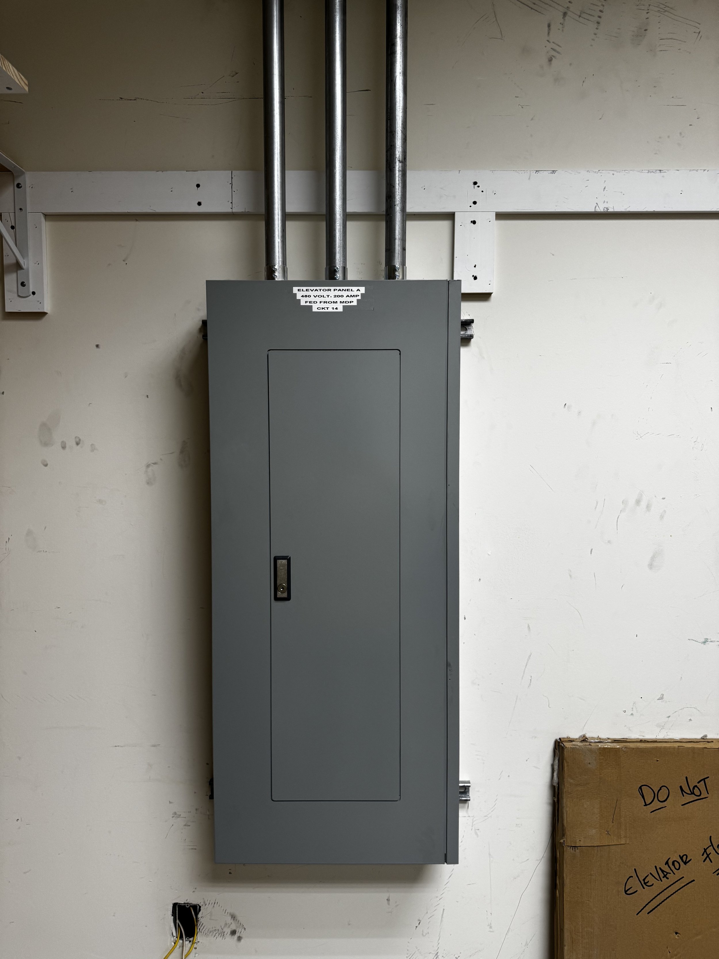 New 480 Volt Elevator Panel Installation