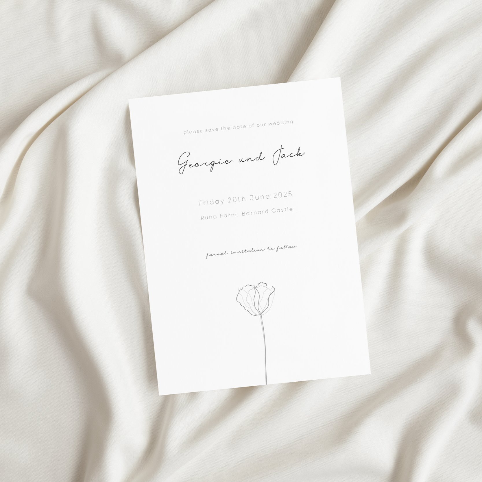 Linen Save The Date