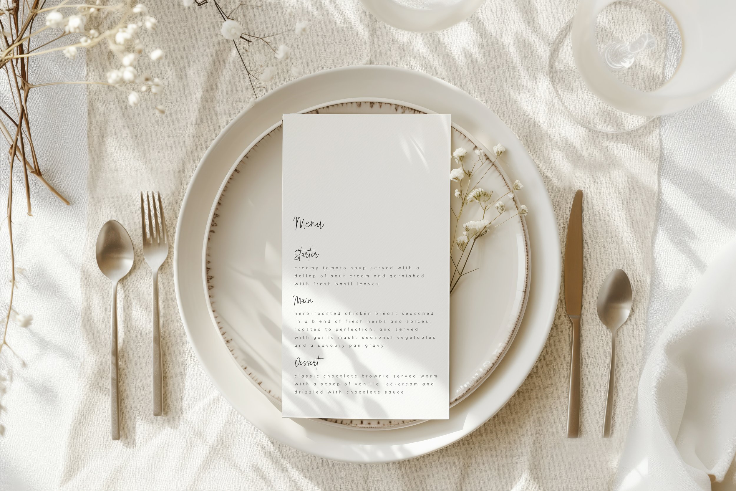 Porcelain Menu
