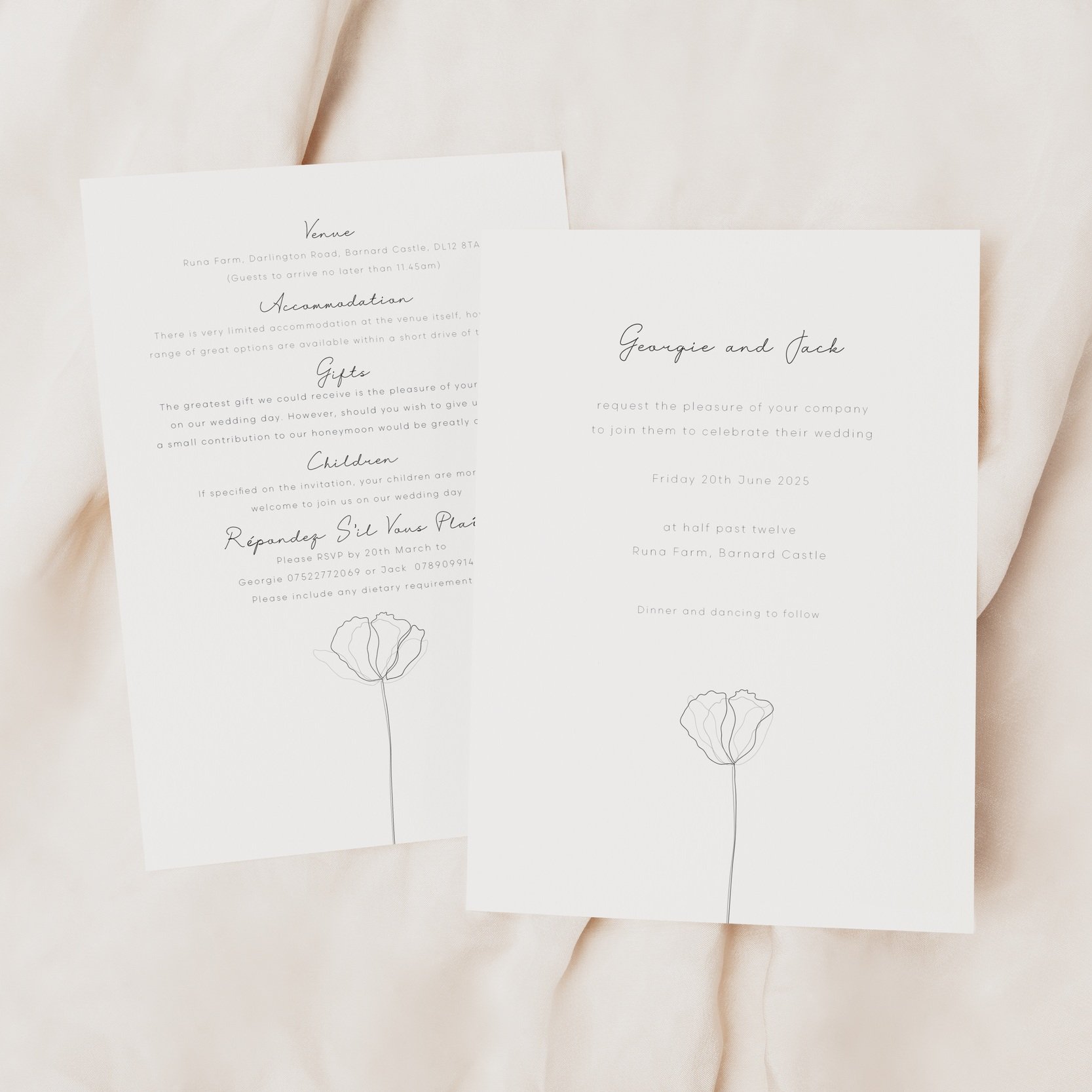 Linen Invitation