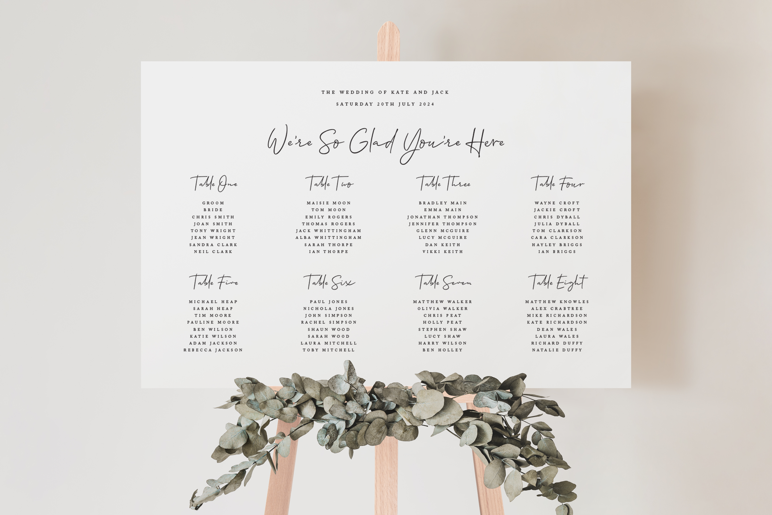 Lily Seating plan