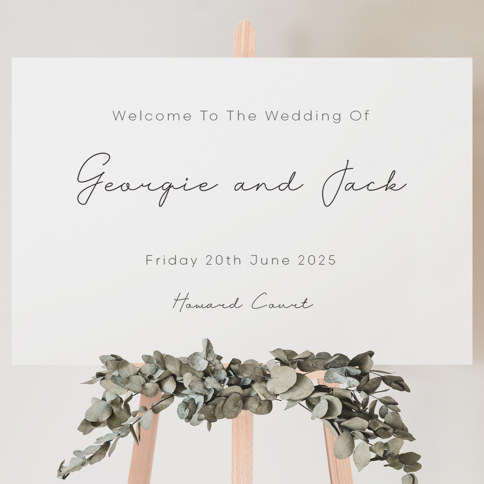 Linen Welcome Sign