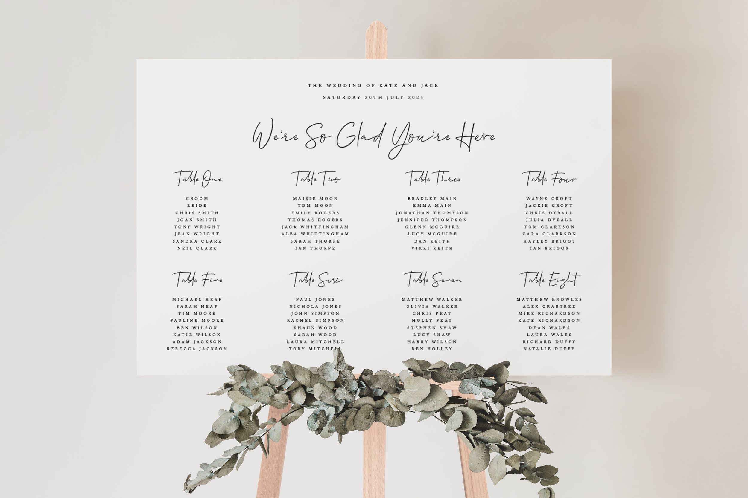 Jasmine Seating Plan