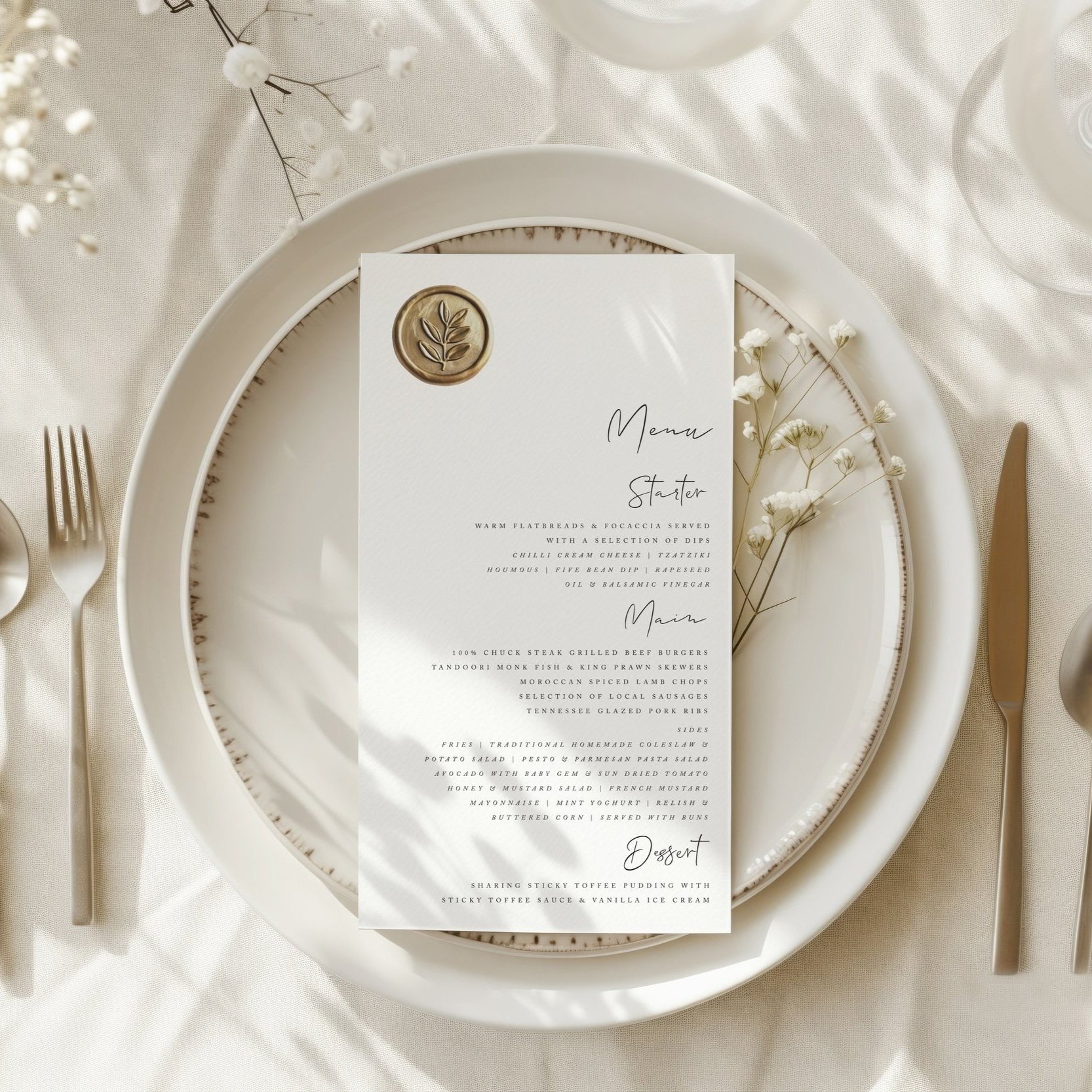 Cotton Menu