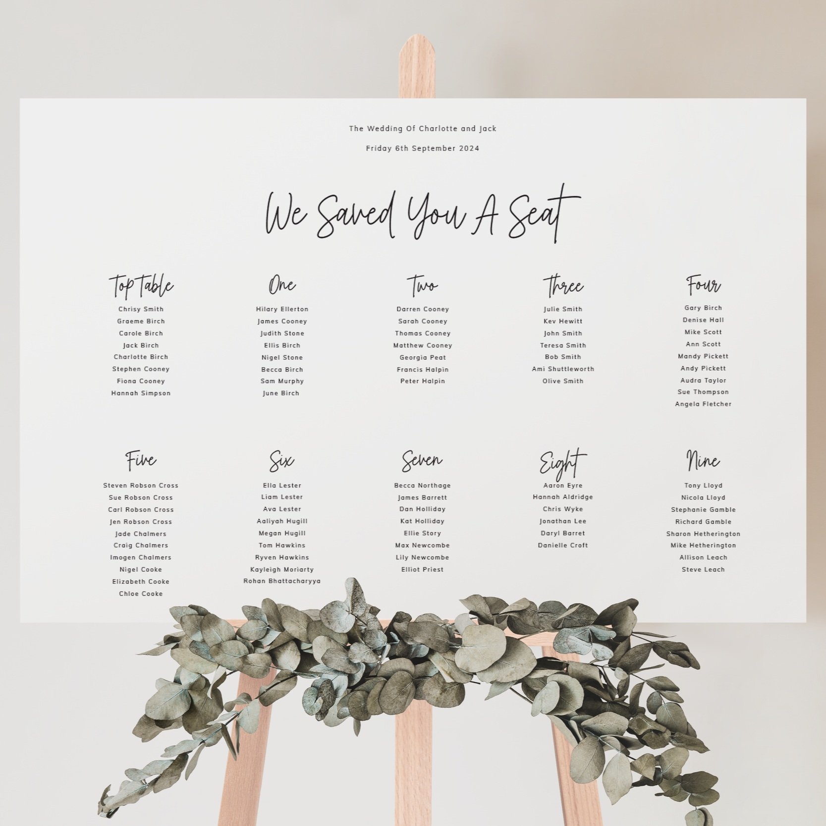 Pearl Seating Plan