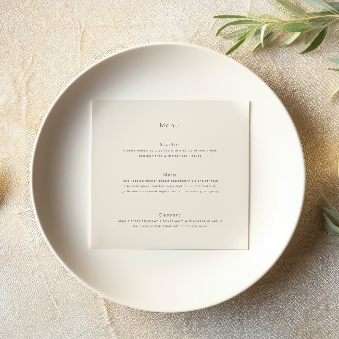 Swan Menu