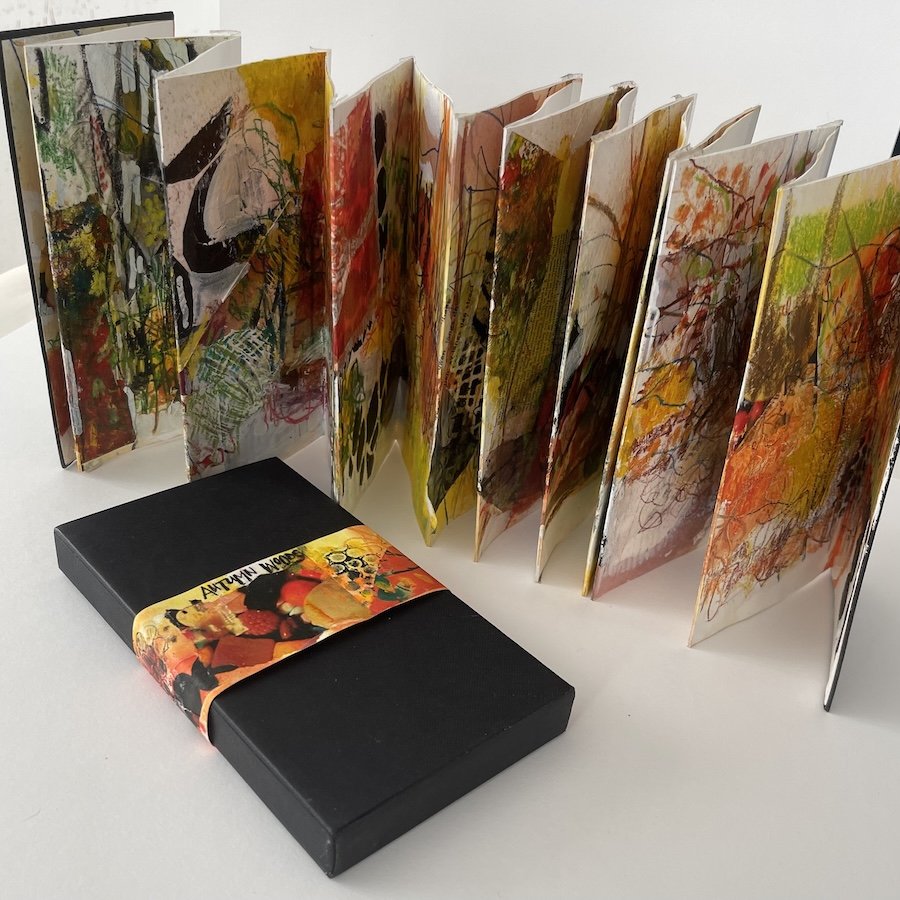 Autumn woods concertina sketchbook