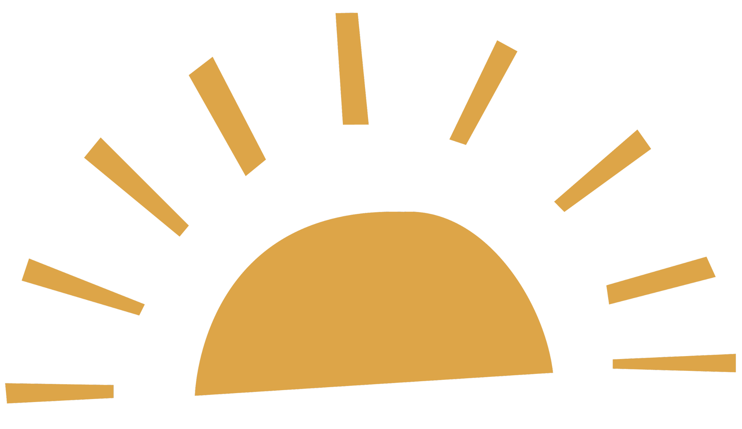 Simple illustration of a golden sun rising